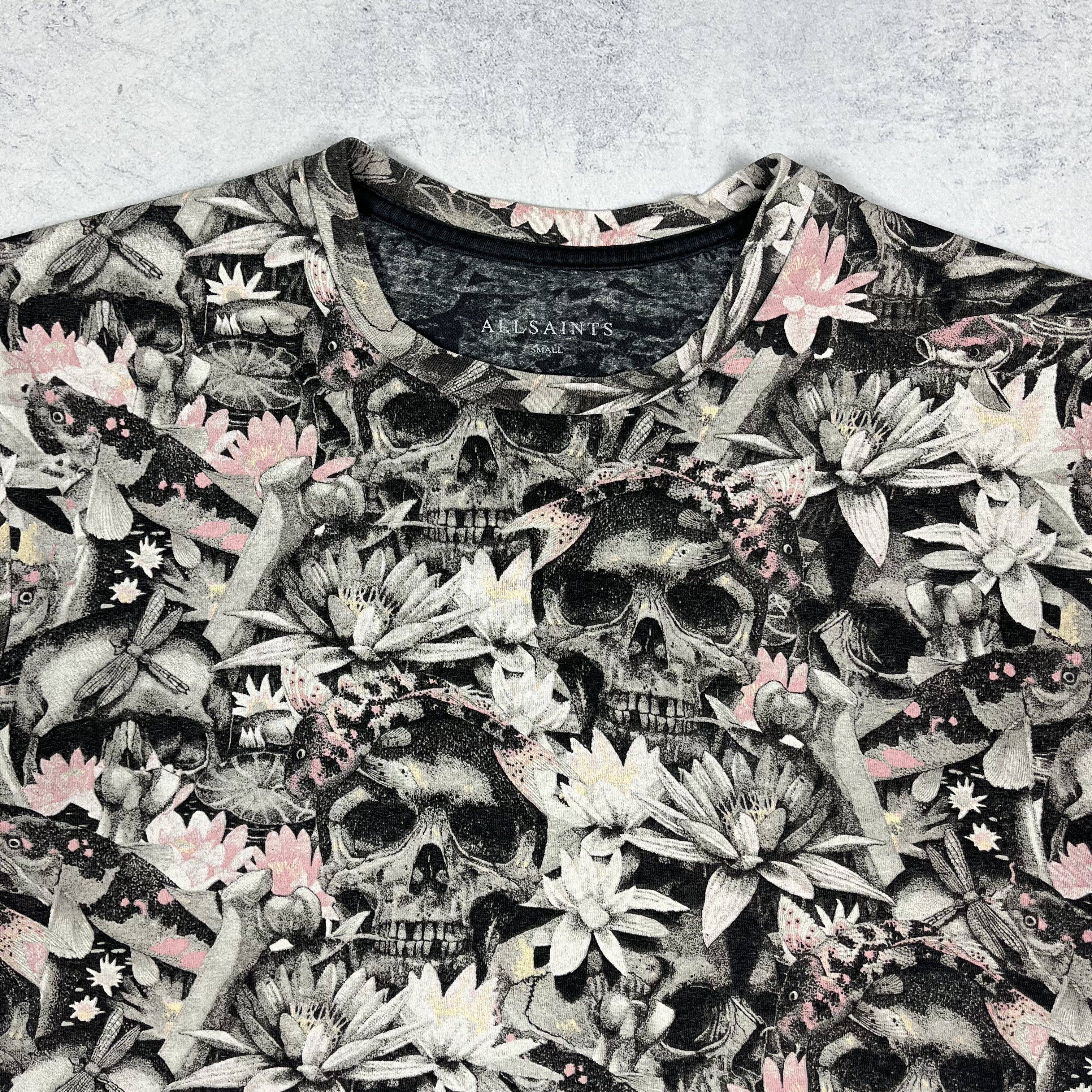 Allsaints Designer AllSaints All Over Print Pound Crew T Shirt Size US S / EU 44-46 / 1 - 8 Thumbnail