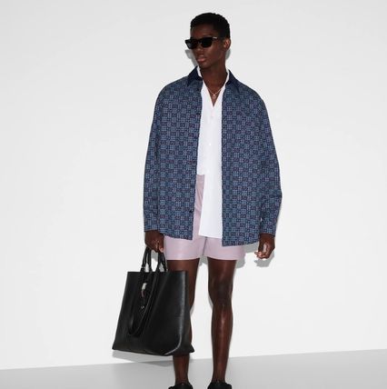 Gucci o1mt1gz0226 GG Vichy Cotton Wool Jacquard Shirt in Blue Size US L / EU 52-54 / 3 - 6 Thumbnail