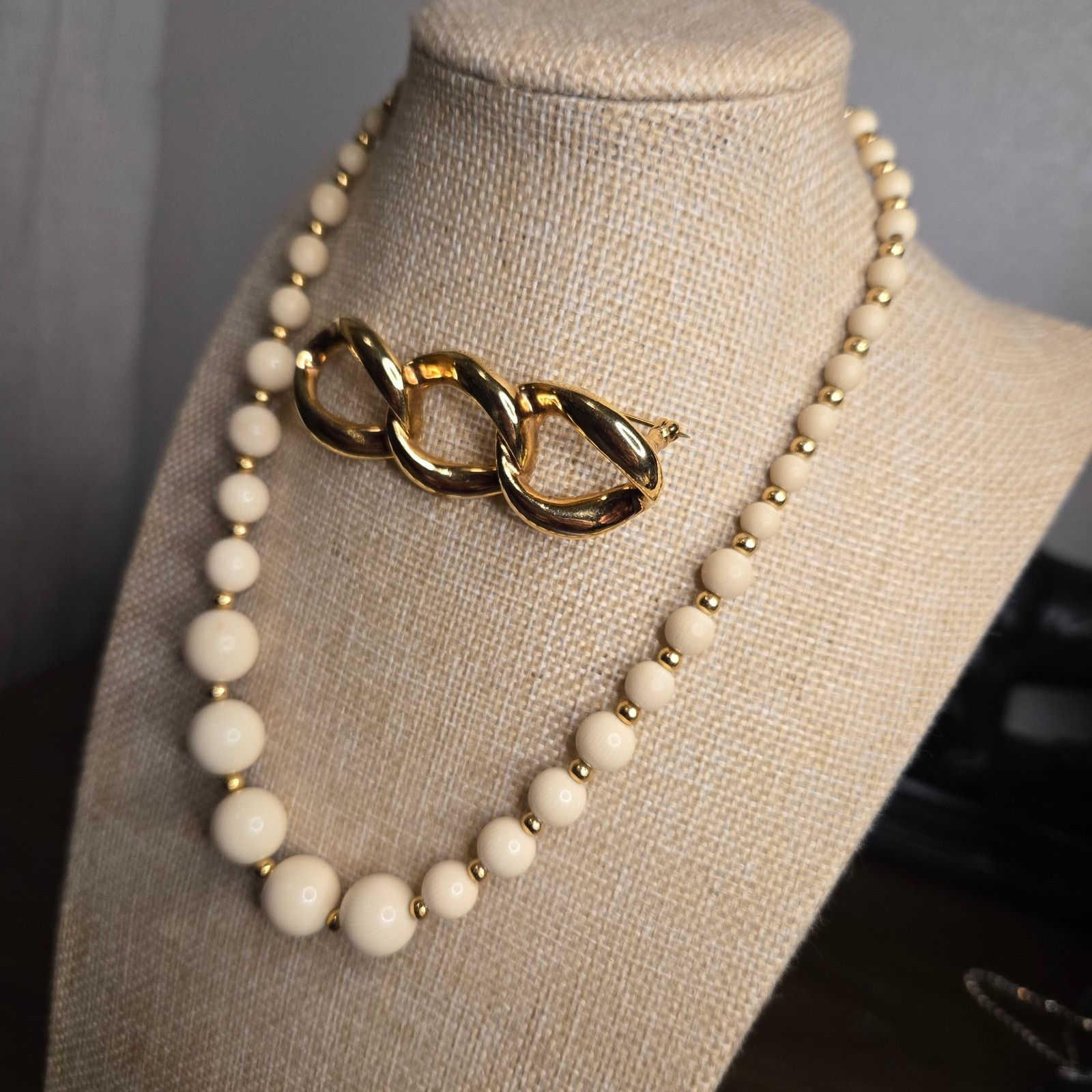 Vintage Vintage Napier Choker Necklace & Mismatched Unsigned Brooch Size ONE SIZE - 12 Thumbnail