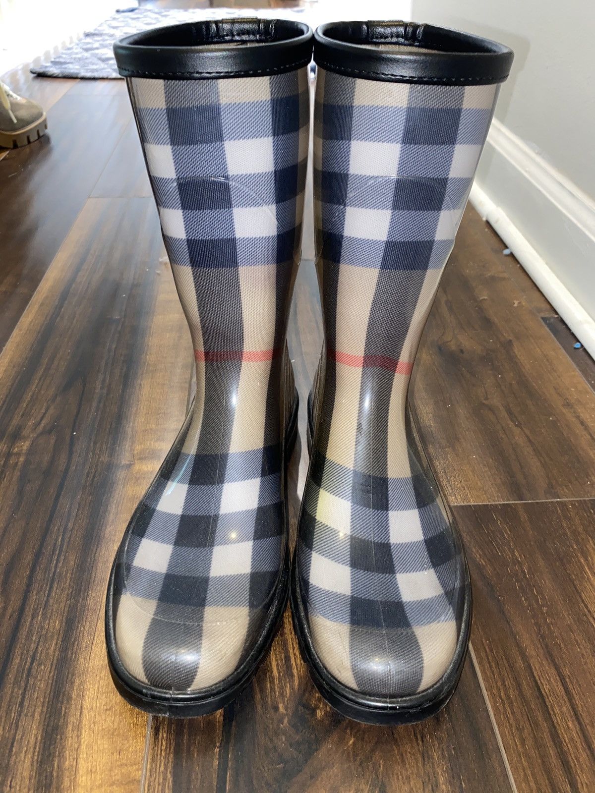 Burberry Burberry Lisson Classic Check Mid Calf Rain Boots Size US 8 / IT 38 - 5 Thumbnail