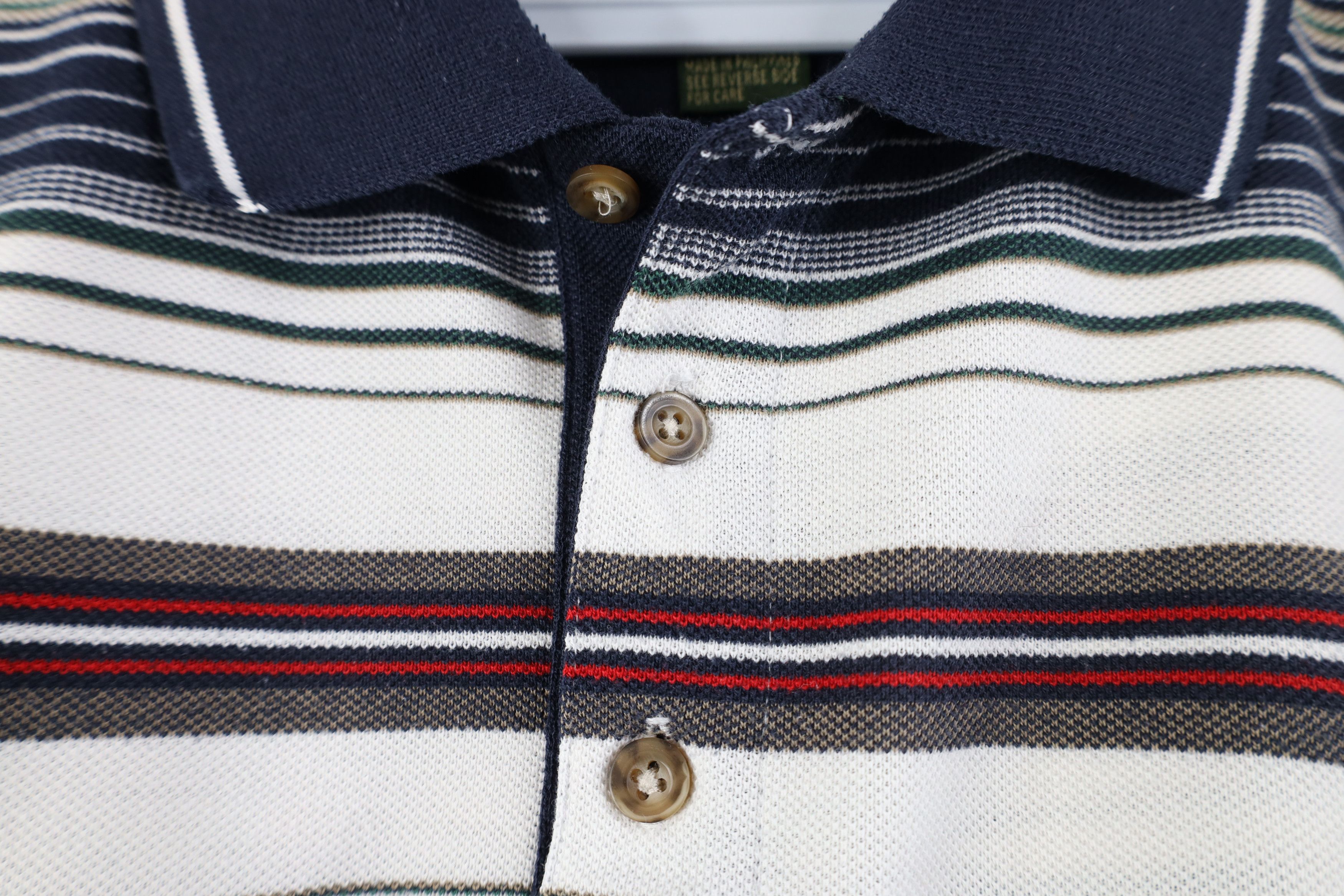 Vintage Vintage 90s Streetwear Striped Knit Collared Golf Polo Shirt Size US L / EU 52-54 / 3 - 7 Thumbnail