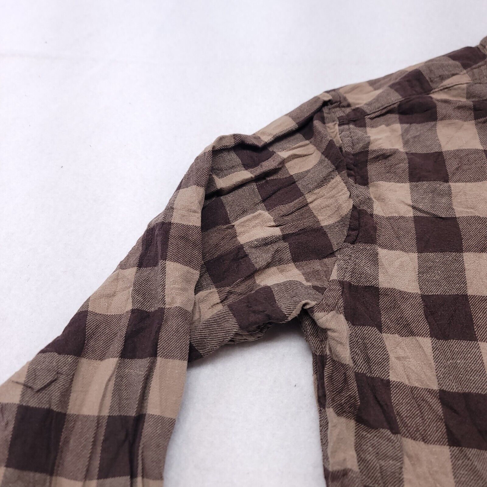 Croft & Barrow Croft & Barrow Gingham Flannel Shirt Mens Size Medium Brown Size US M / EU 48-50 / 2 - 4 Thumbnail