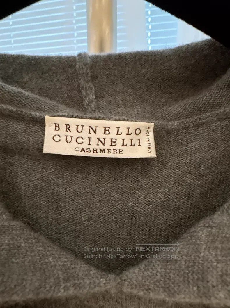 Brunello Cucinelli Brunello Cucinelli Grey and Black Colorblocked Hooded Cash Size XXS / US 00 / IT 34 - 4 Thumbnail