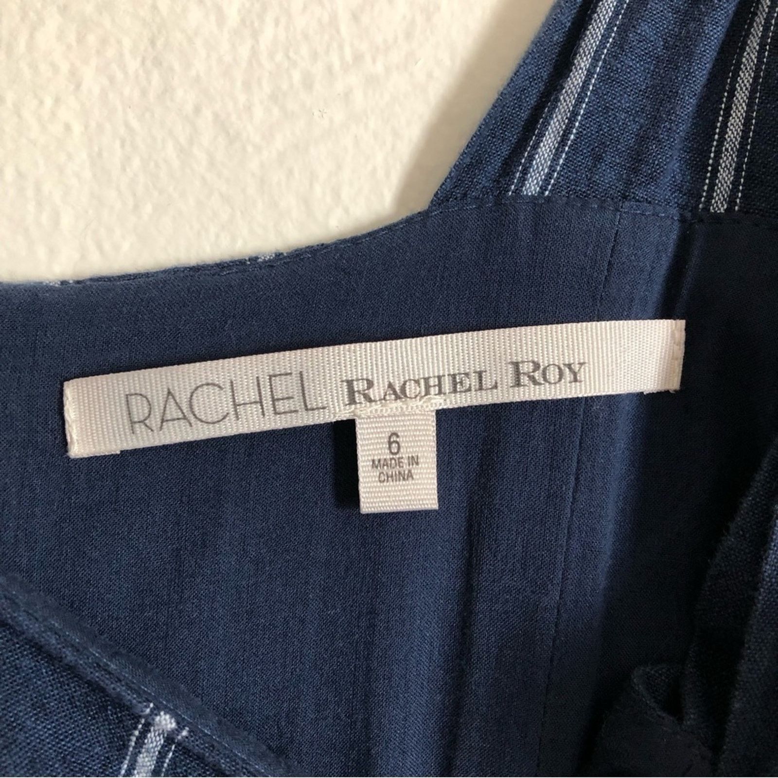 Other Rachel by Rachel Roy Kate Blue White Stripe Romper Jumpsuit Size 28" / US 6 / IT 42 - 6 Thumbnail