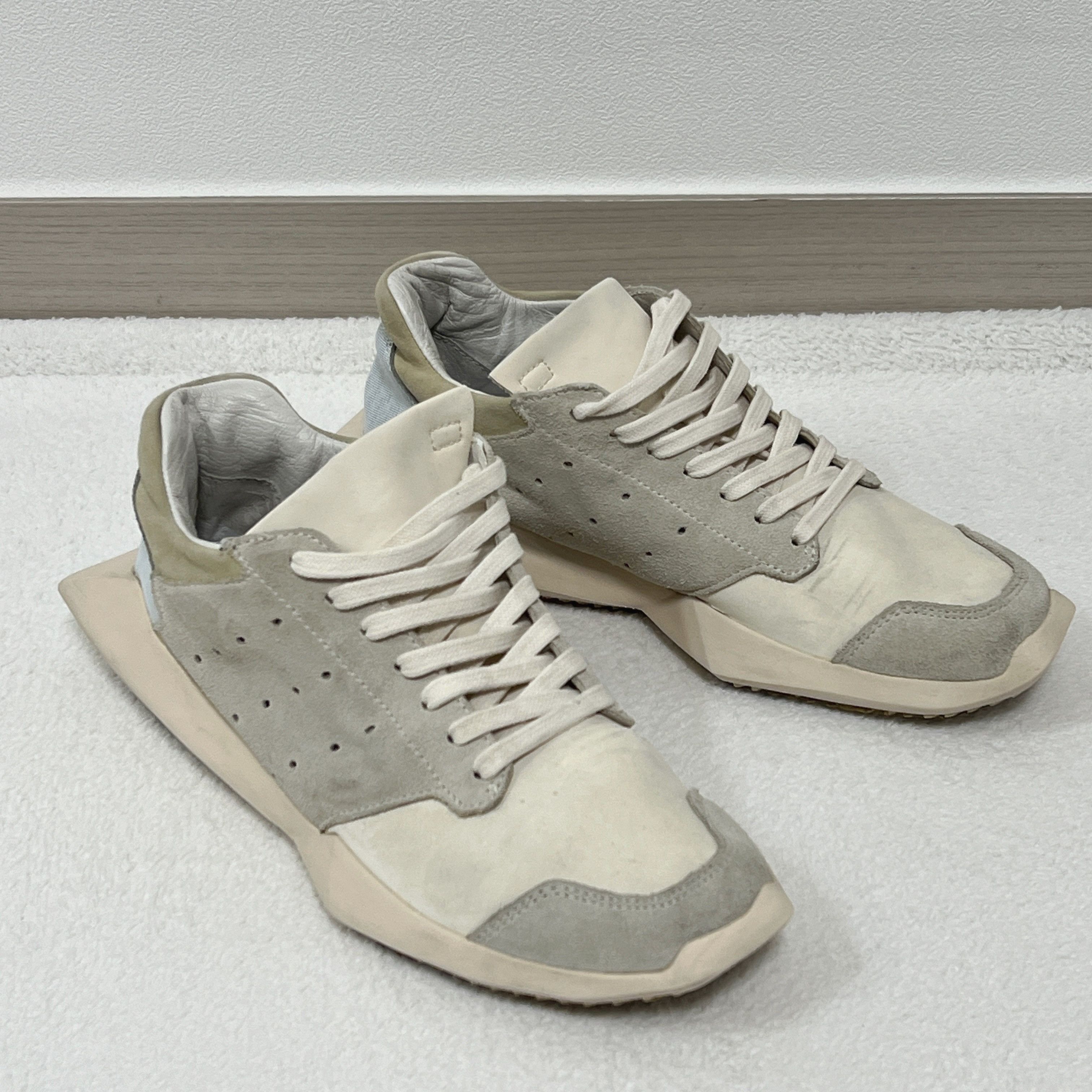 Adidas × Rick Owens Rick Owens Adidas Tech Runner White (B35085) Size US 6.5 / EU 39-40 - 3 Thumbnail