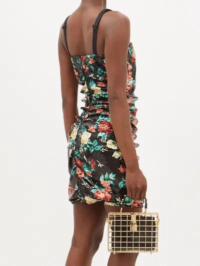 Dolce & Gabbana o1y0825 Mini Dress in Multicolor Size L / US 10 / IT 46 - 6 Thumbnail