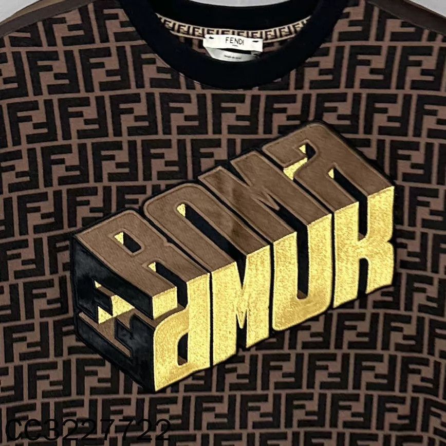 Fendi FENDI 3D Embroidered FF Allover Print Short-Sleeve XS Size XS / US 0-2 / IT 36-38 - 4 Thumbnail