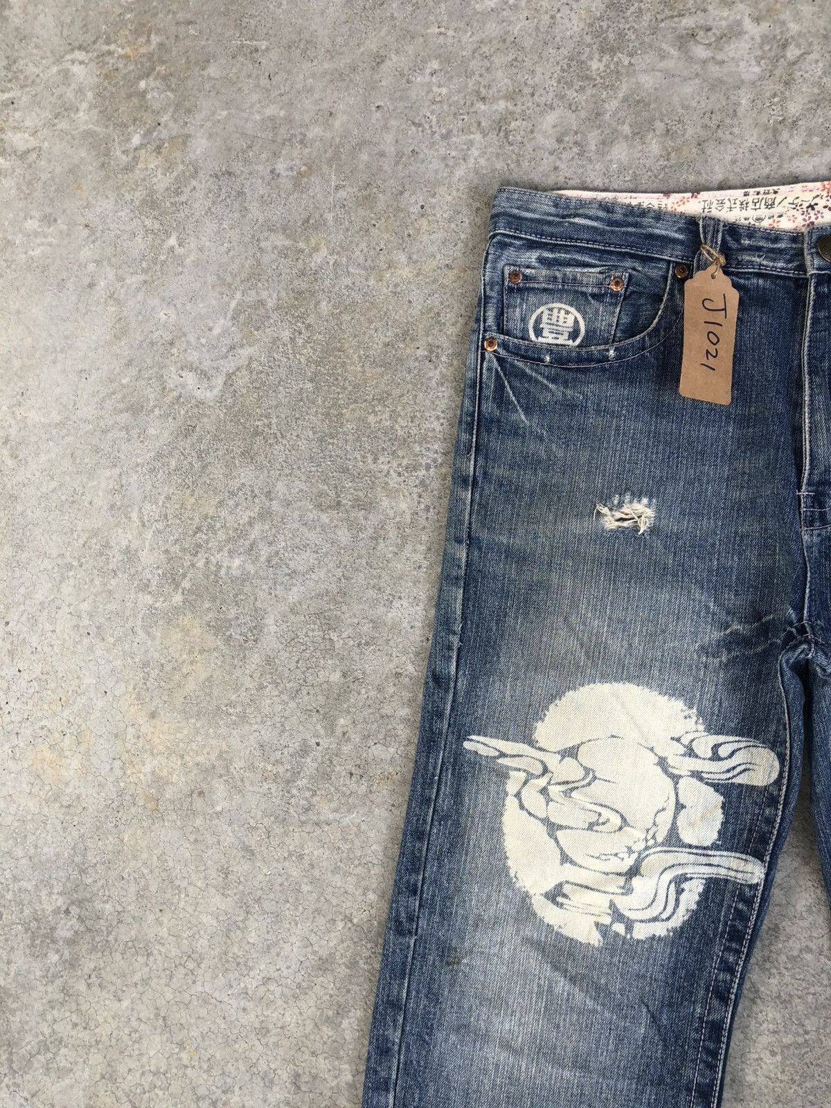 Japanese Brand Japanese Buden Skeleton Distressed Jeans Size US 34 / EU 50 - 4 Thumbnail