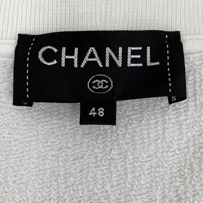 Chanel Chanel White double C printed cotton round-neck long-sleev Size XL / US 12-14 / IT 48-50 - 5 Thumbnail