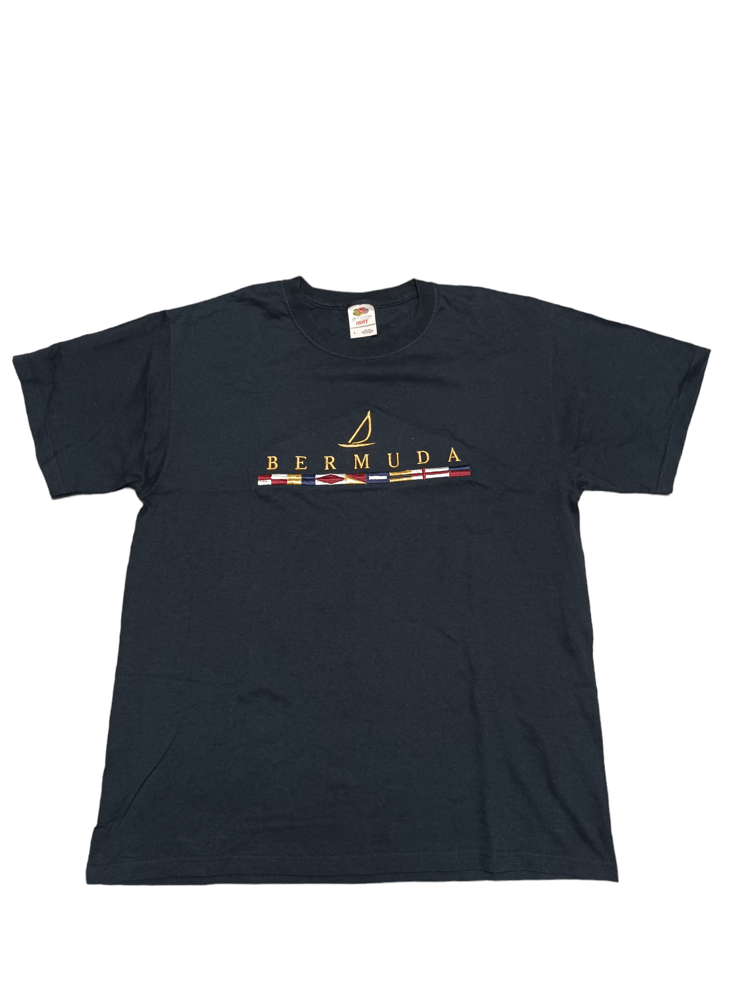 Fruit Of The Loom 90S VINTAGE BERMUDA FOTL HEAVY COTTON TEE BIGLOGO Size US L / EU 52-54 / 3 - 1 Thumbnail