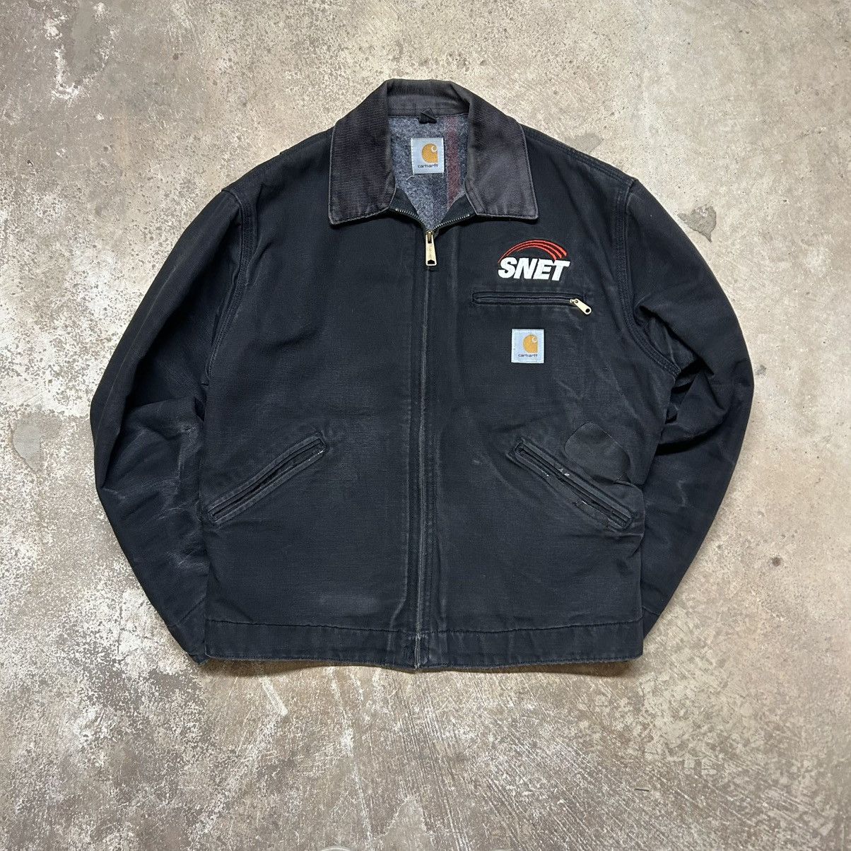 Carhartt × Vintage Vintage black faded Carhartt Detroit style jacket sz large Size US L / EU 52-54 / 3 - 1 Thumbnail