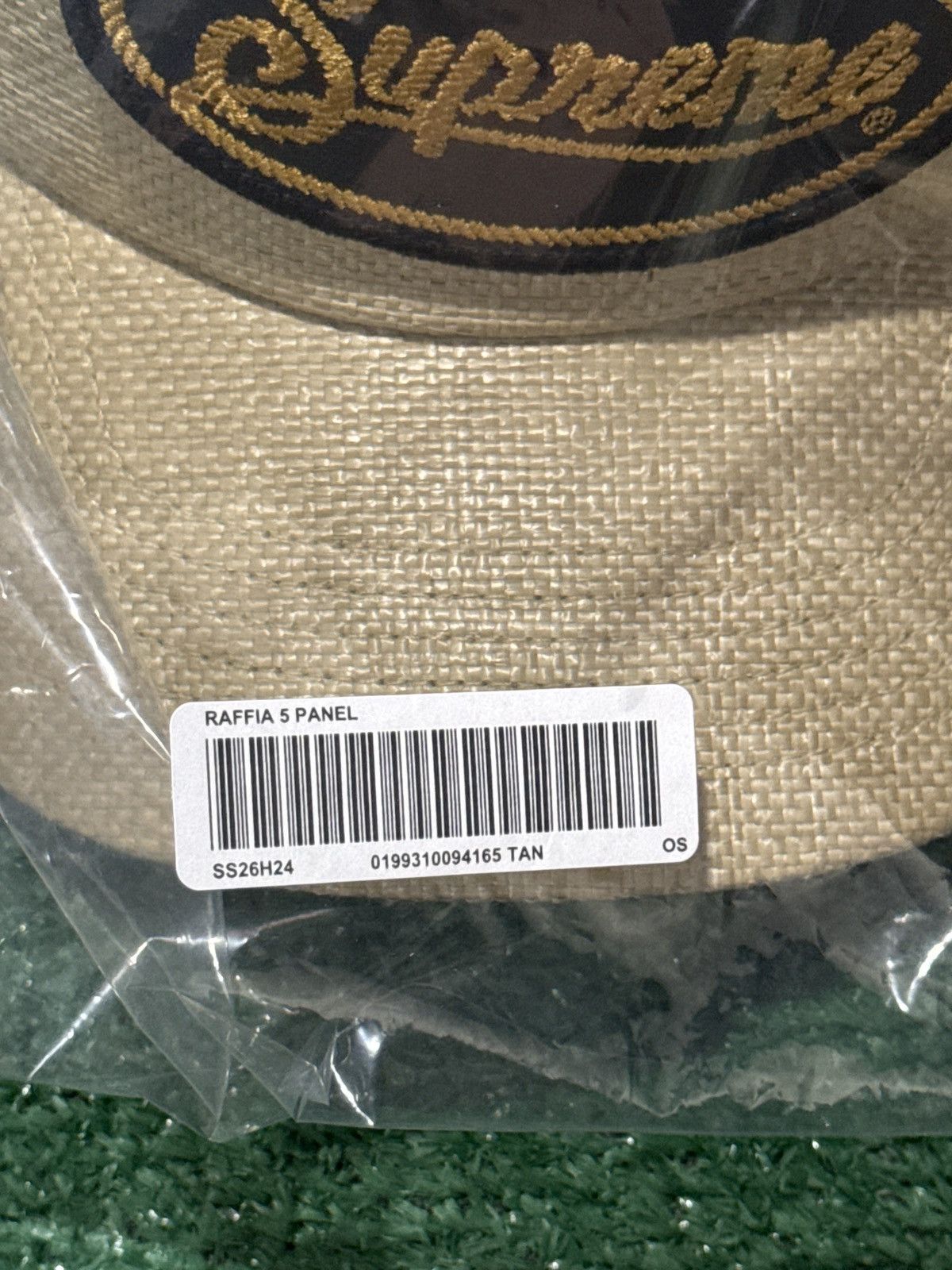 Supreme Supreme Raffia 5 panel Hat SS26 Size ONE SIZE - 4 Thumbnail