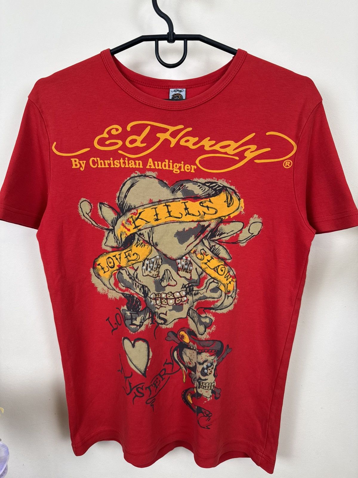 Ed Hardy Vintage Ed Hardy T shirt Women Top Heart Red Tattoo Sz S Y2K Size S / US 4 / IT 40 - 7 Thumbnail