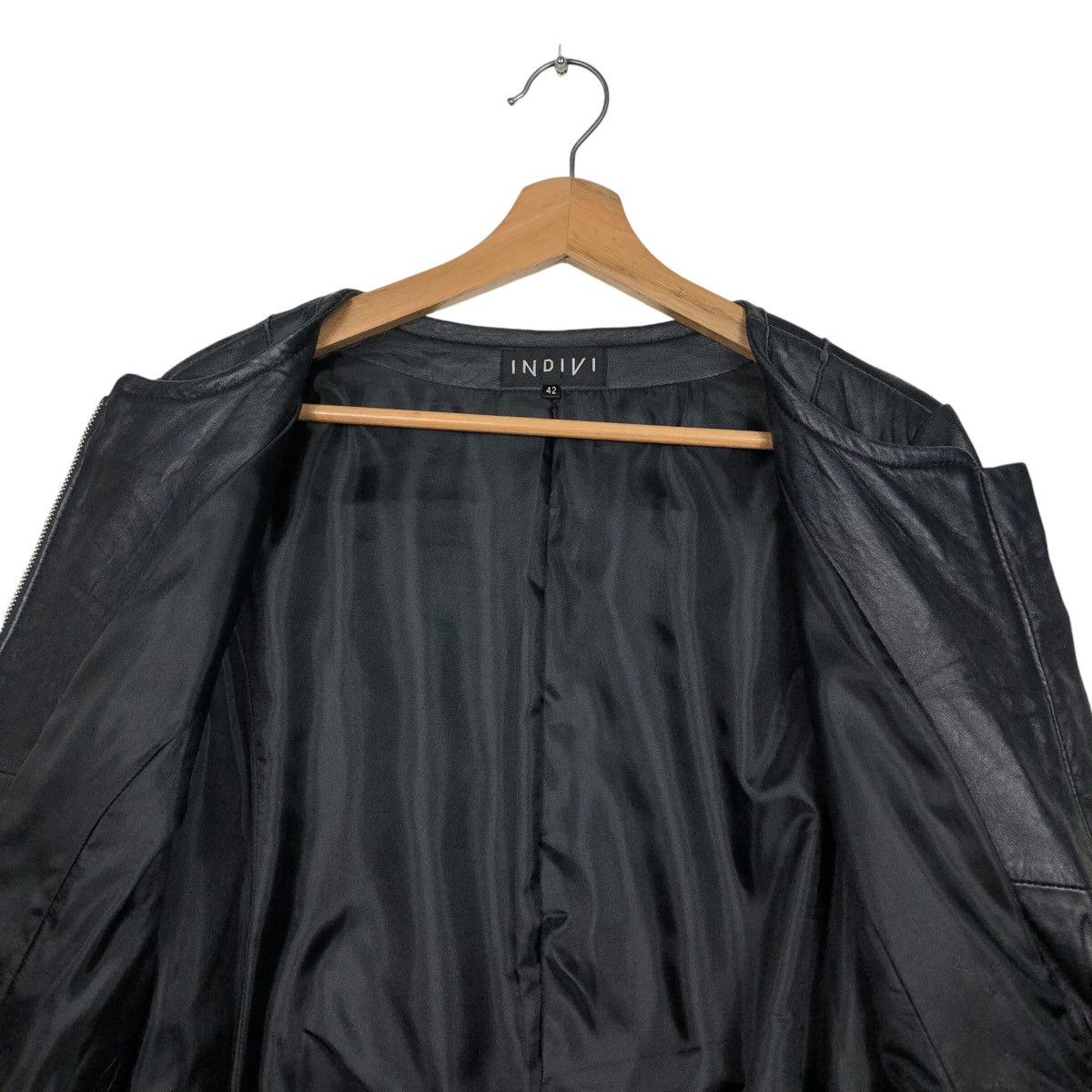 Japanese Brand 📌Vintage Cropped Leather Biker Jacket Indivi Japan Size US M / EU 48-50 / 2 - 15 Thumbnail