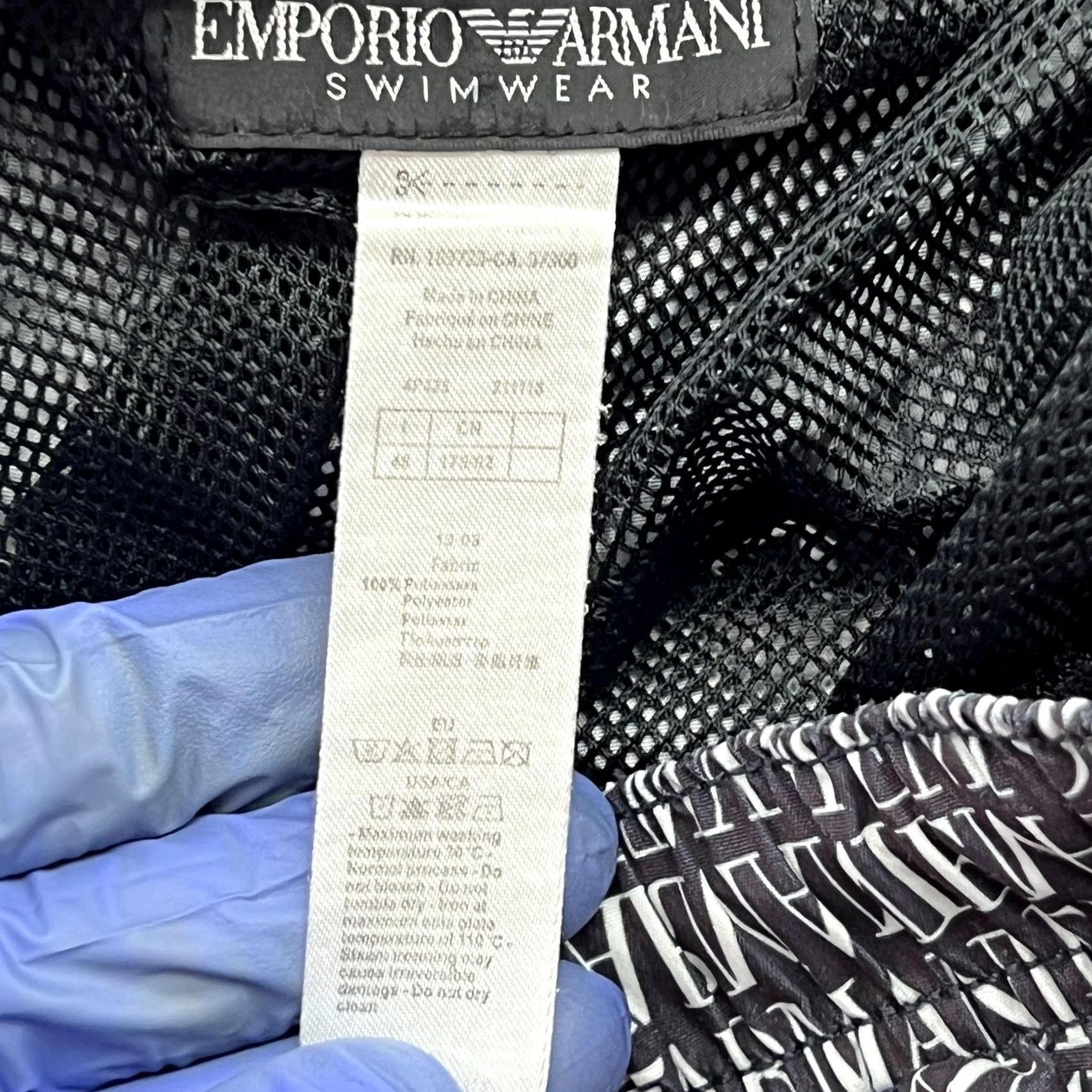 Emporio Armani Emporio Armani Mens Shorts Beach Swim Trunks Logo Print Size 48 Drawstrings Multicolor Size US 32 / EU 48 - 7 Thumbnail