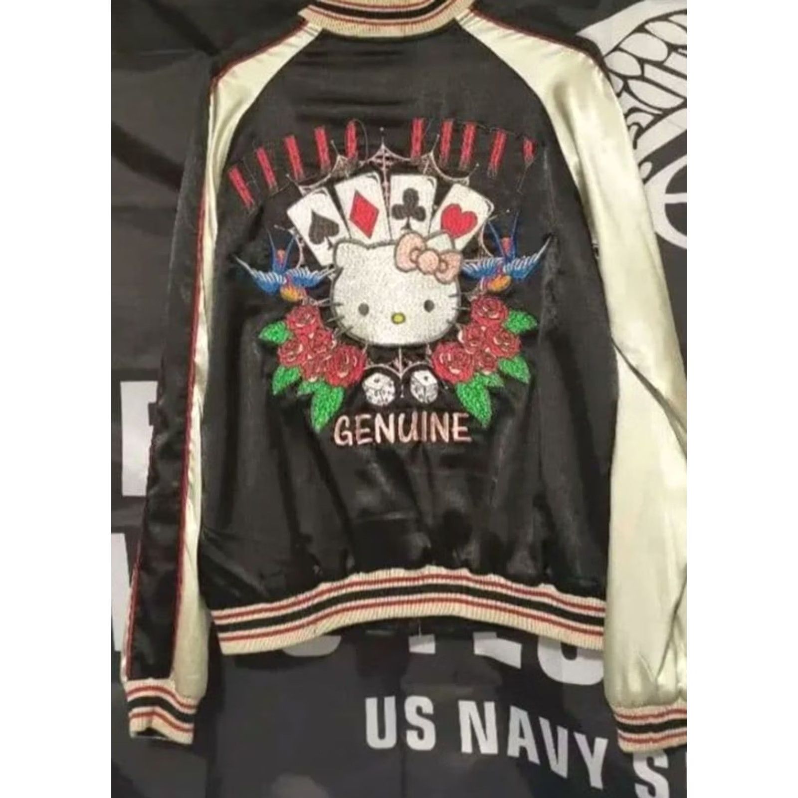 Vintage Sanrio x Switch Planning Hello Kitty Embroidered Sukajan Jacket Japan Size M Size US M / EU 48-50 / 2 - 2 Thumbnail