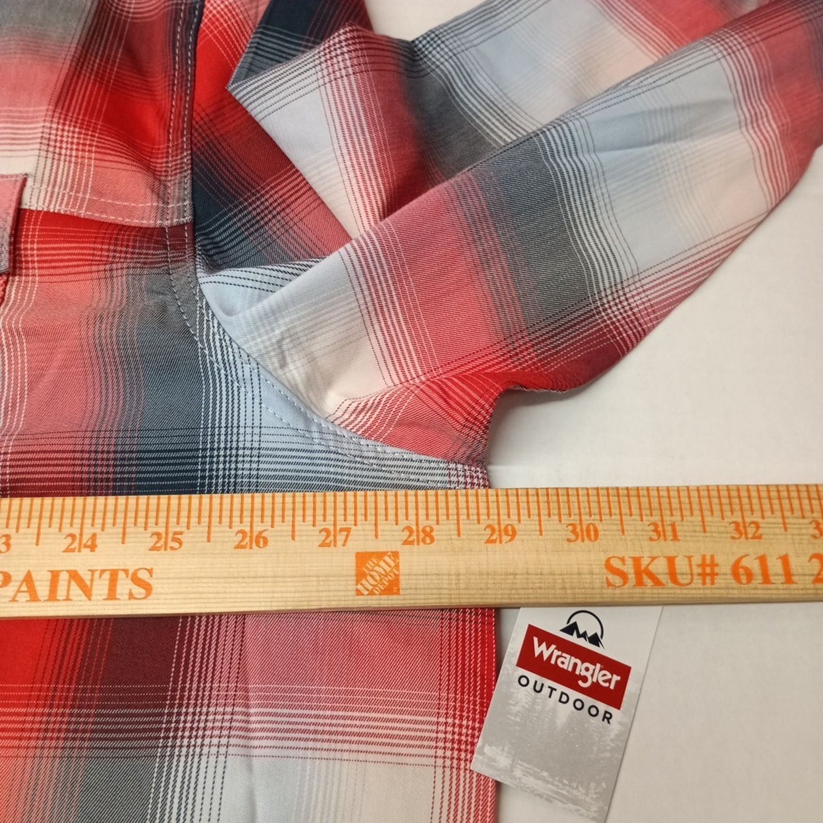 Wrangler Wrangler Shirt Men's 3XL Red Plaid Convertible Sleeves Shirt Size US XXL / EU 58 / 5 - 7 Thumbnail