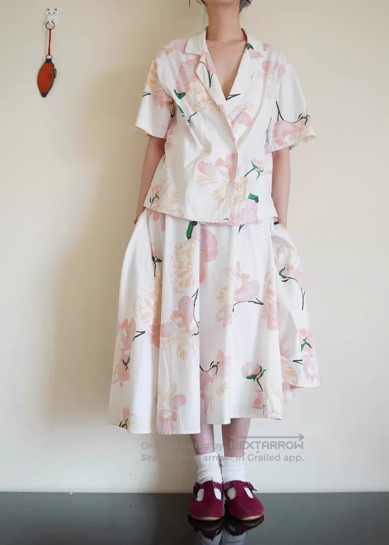 Kenzo Kenzo Light Pink Peony Flower Pure Cotton Set Size M / US 6-8 / IT 42-44 - 2 Thumbnail