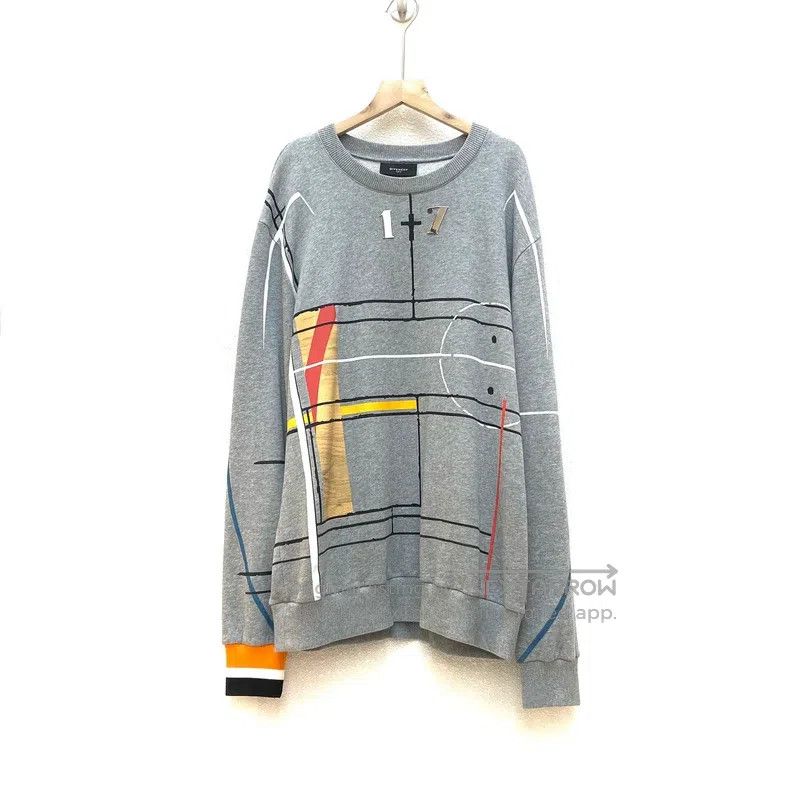 Givenchy Givenchy Geometric Pattern Printed Hoodie Size US L / EU 52-54 / 3 - 1 Thumbnail