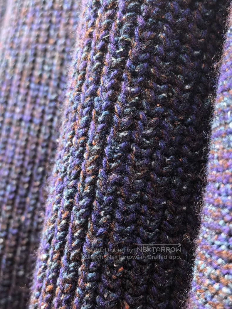 Issey Miyake Issey Miyake Dark Purple Mixed Silk Wool Turtleneck Sweate Size XL / US 12-14 / IT 48-50 - 4 Thumbnail