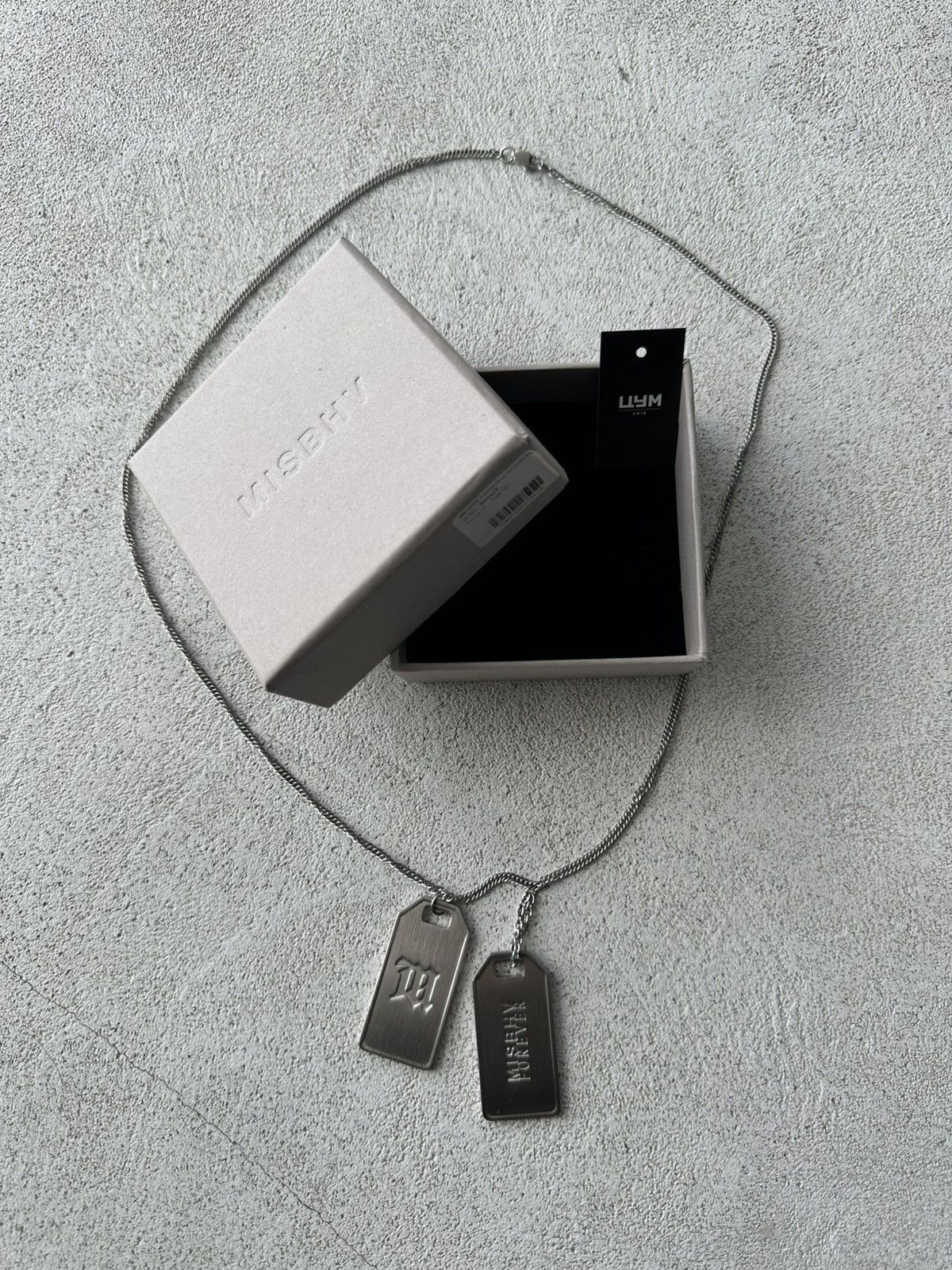 Misbhv Misbhv Forever Dog Tag Double Necklace Silver NWT Size ONE SIZE - 1 Thumbnail