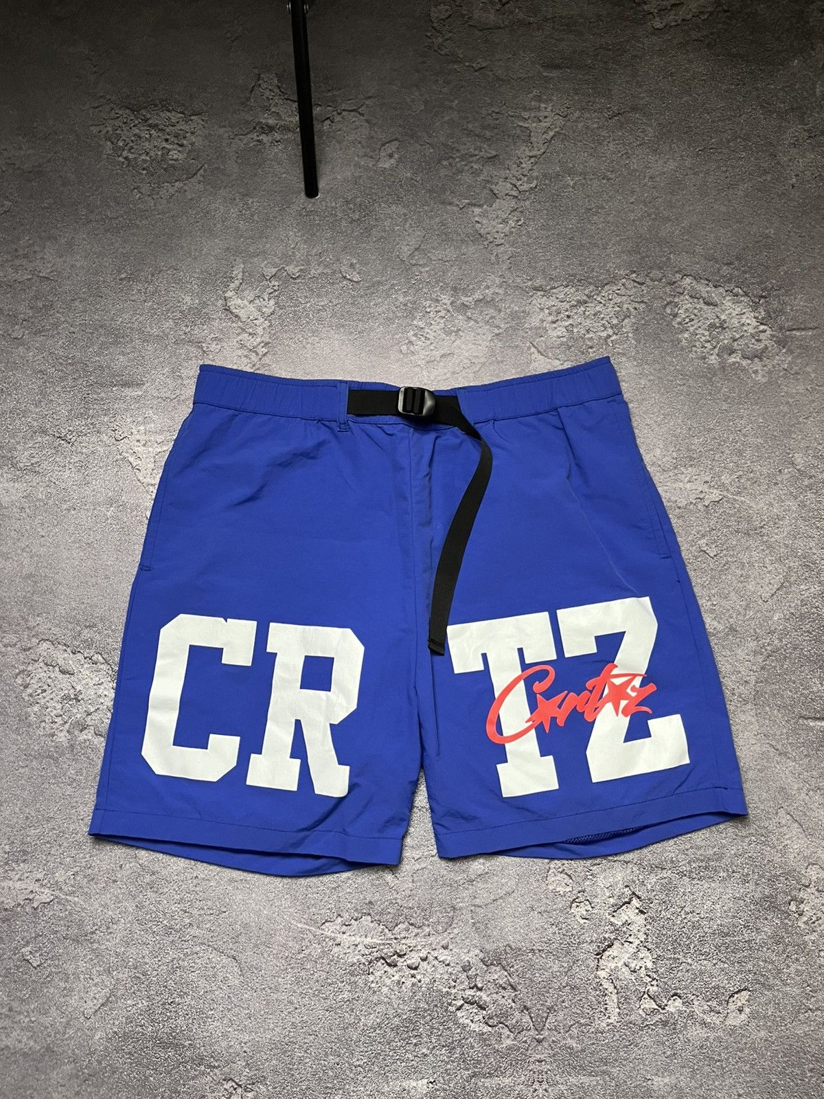 Corteiz Crtz Nylon Shorts Royal Blue Men's - SS24