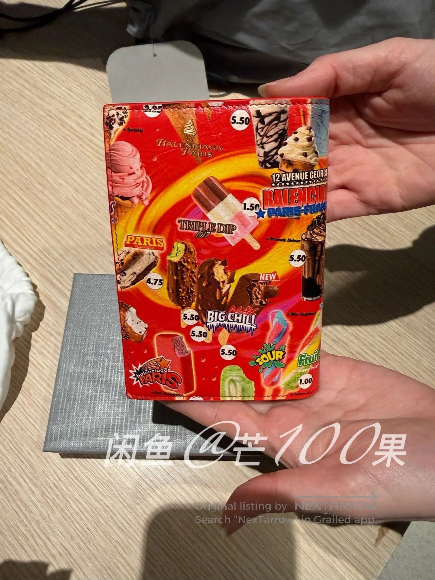 Balenciaga Balenciaga Ice Cream Print Passport Wallet. Size ONE SIZE - 2 Thumbnail