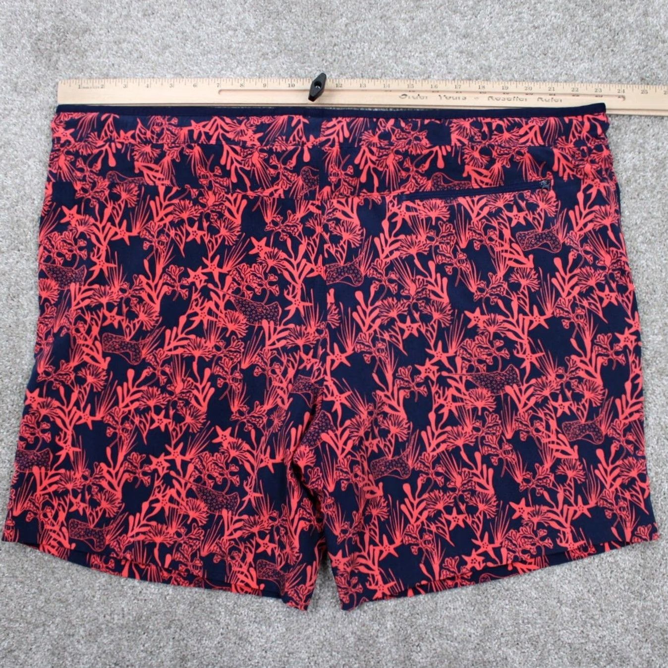 Vintage Coolibar Kahuna Swim Trunk Shorts Mens XL Pink/Blue Floral Polyester Stretch Trunks Mens XL Pink/Blue Floral Swim Bottom Size US 36 / EU 52 - 7 Thumbnail