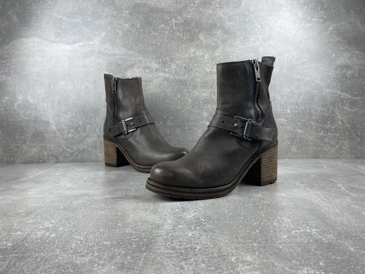 Frye FRYE Vintage Avant Garde Zip Olive Leather Boots Size US 11 / IT 41 - 5 Thumbnail