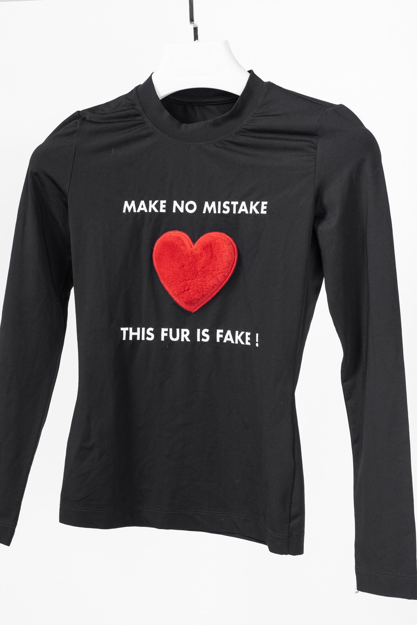 Moschino Moschino Jeans Jersey Printed Fur-Heart Long-Sleeve Top Size M / US 6-8 / IT 42-44 - 3 Thumbnail