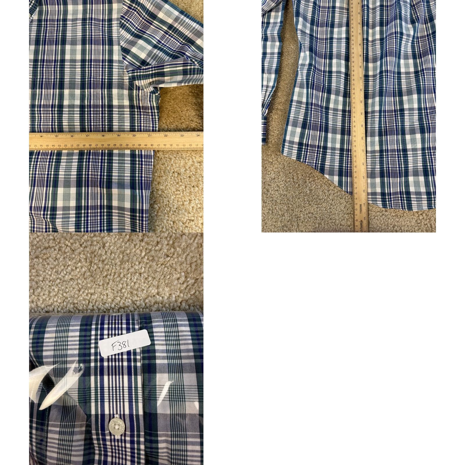 Brooks Brothers Brooks Brothers Regent Fit Blue Plaid Shirt Mens Medium Size US M / EU 48-50 / 2 - 8 Thumbnail