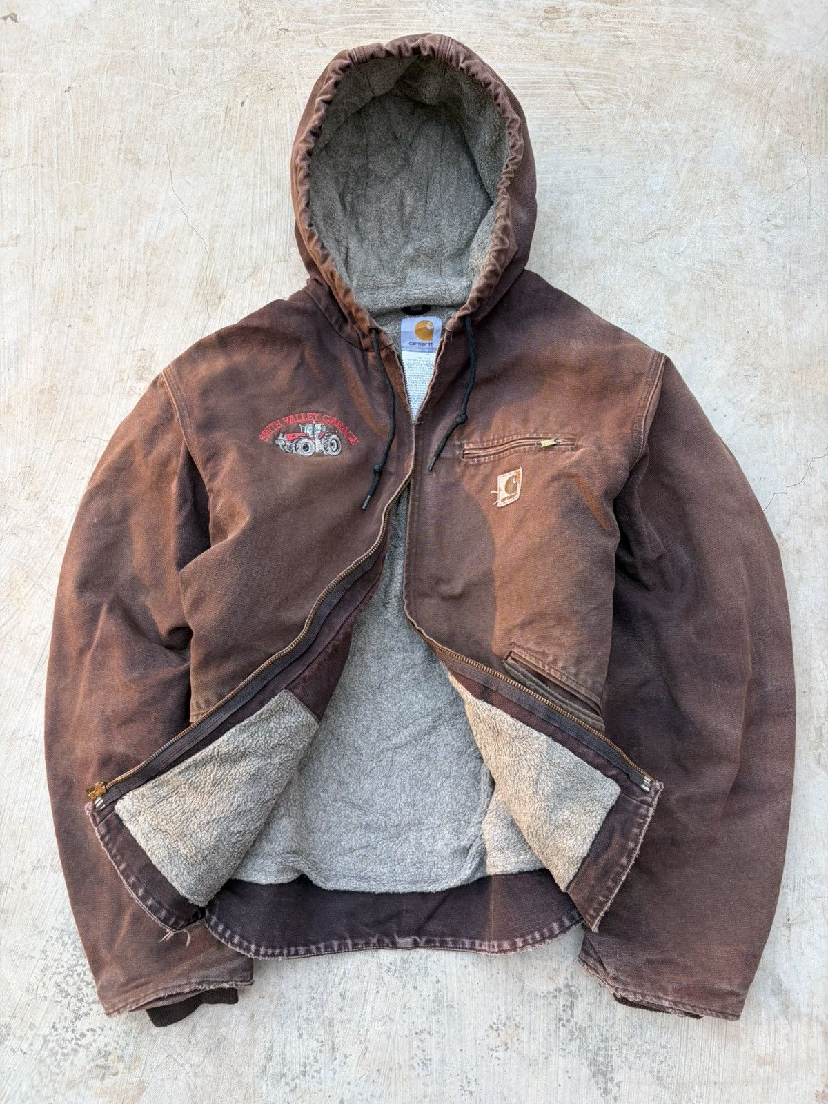 Carhartt Vintage Sunfaded Carhartt Active Jacket J141 DKB Size US L / EU 52-54 / 3 - 3 Thumbnail