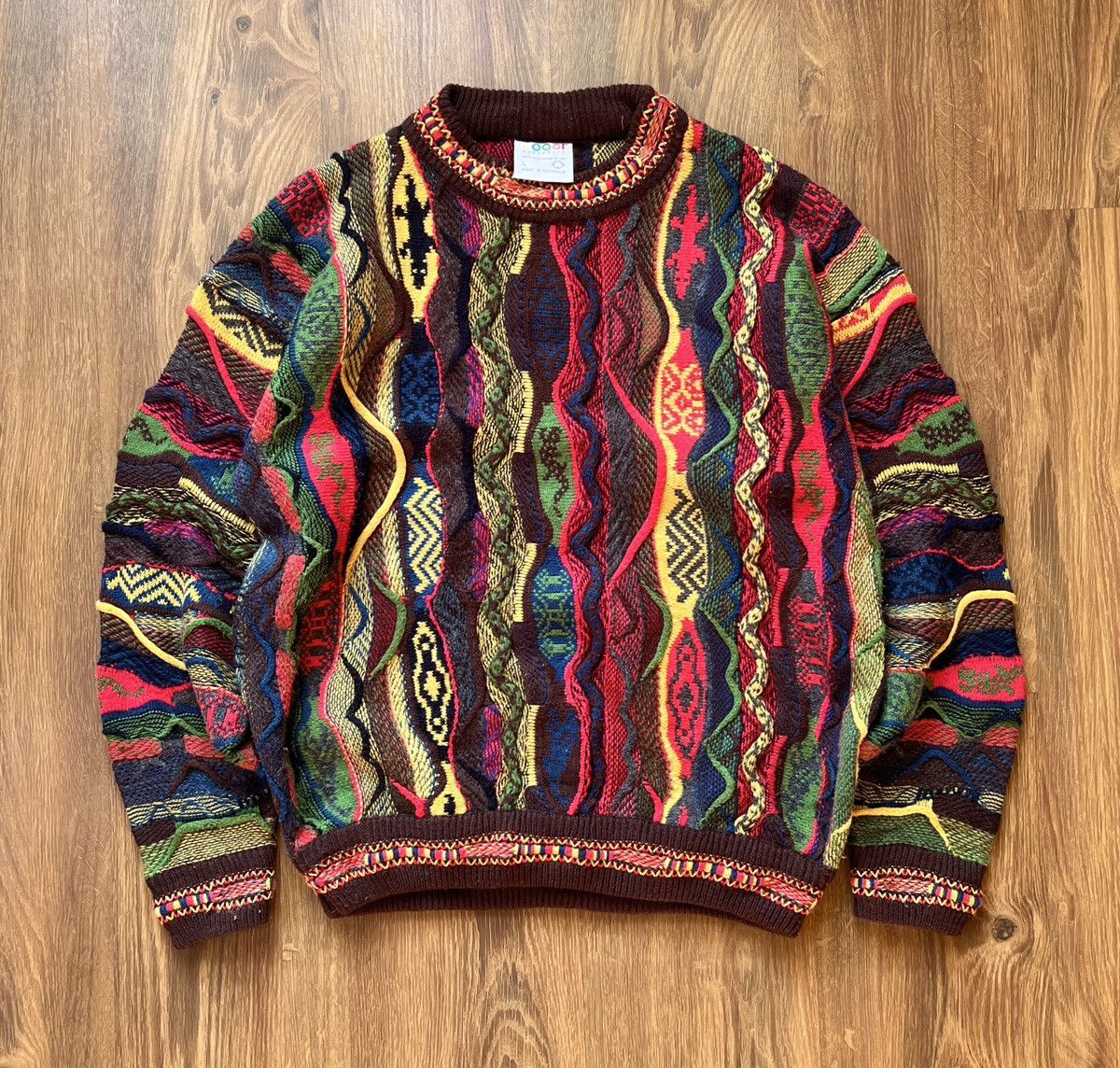 Rare Coogi 3D Knit / Sweater (Red/Yellow/Blue/Green)