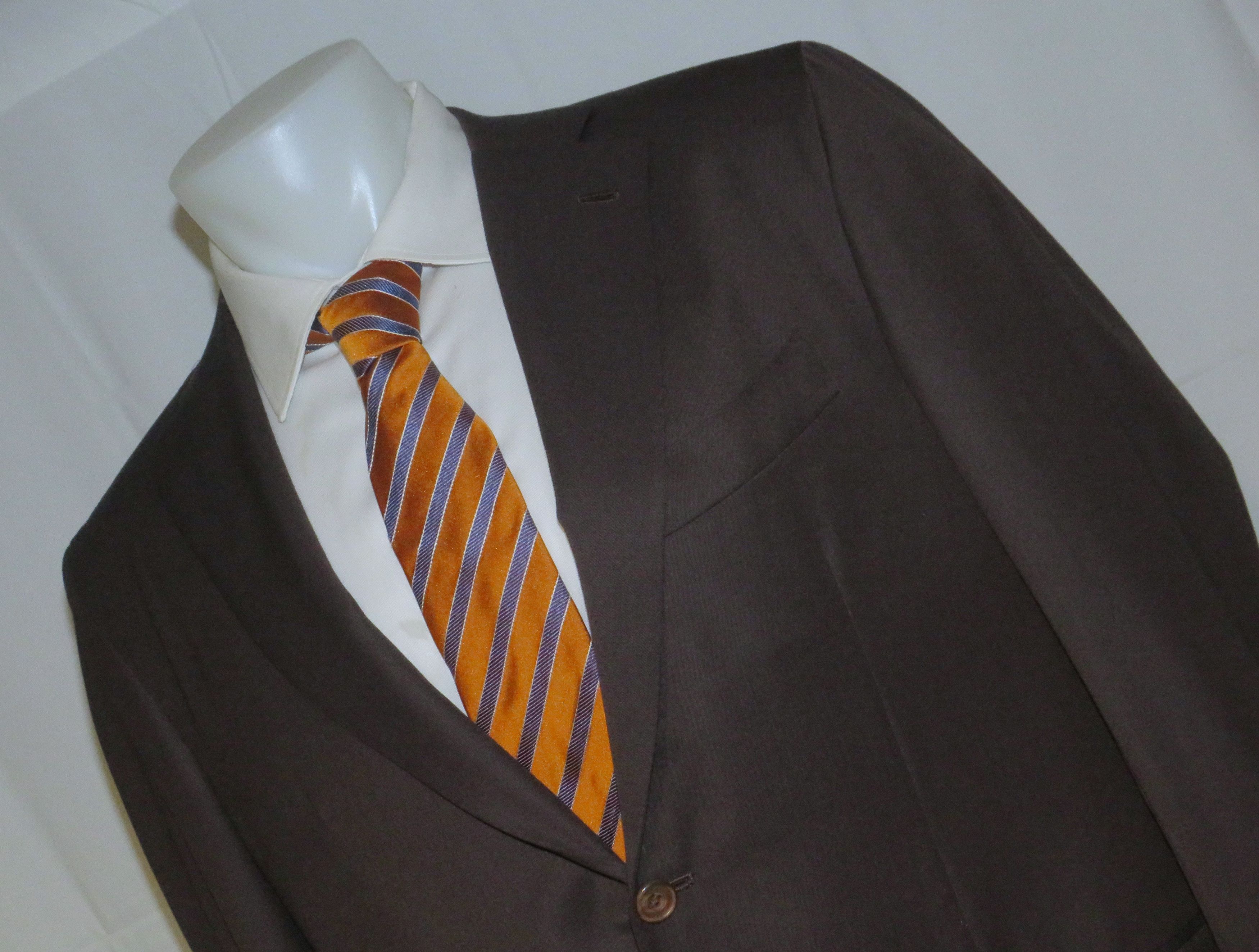 Kiton 14 Micron Super 180 Solid Brown Two Button Suit 48L NWT 8870 Size 48L - 6 Thumbnail