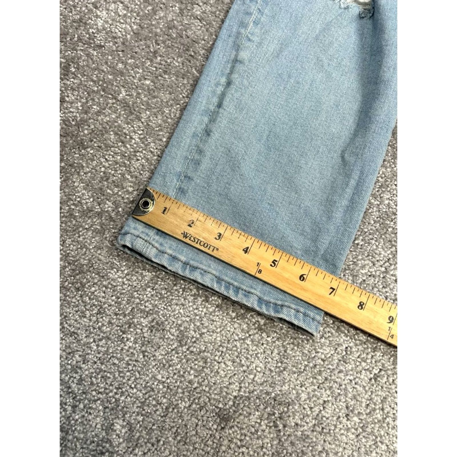 Madewell Madewell Jeans Womens 26 Blue Distressed Logo 26x26 Straight Vintage Regular 5-Pocket Denim Cotton Spandex Blue Jeans Womens Size 26" / US 2 / IT 38 - 5 Thumbnail