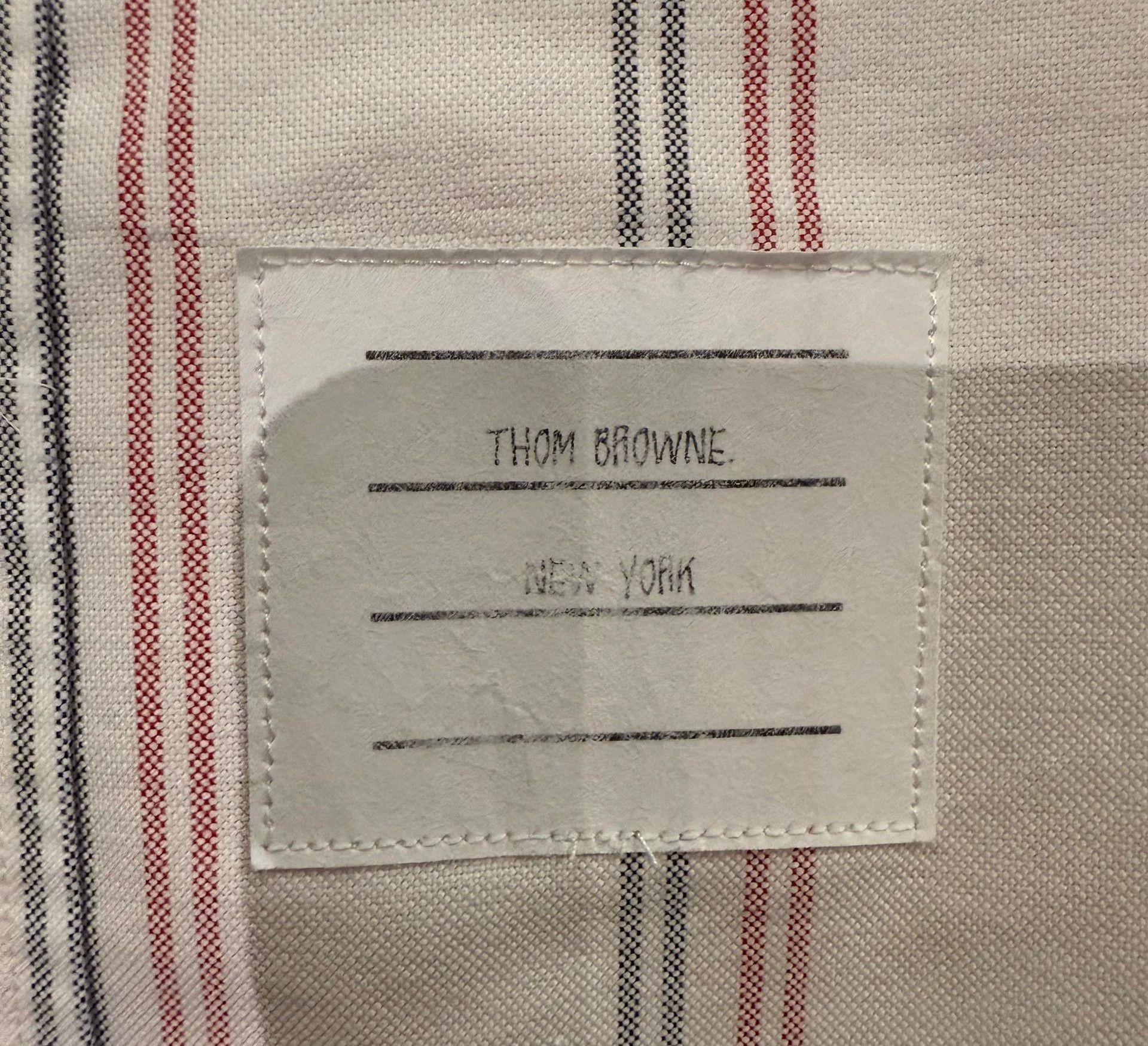 Thom Browne Thom Browne Striped Double Sleeve White Oxford Shirt Size 2 Size US M / EU 48-50 / 2 - 4 Thumbnail