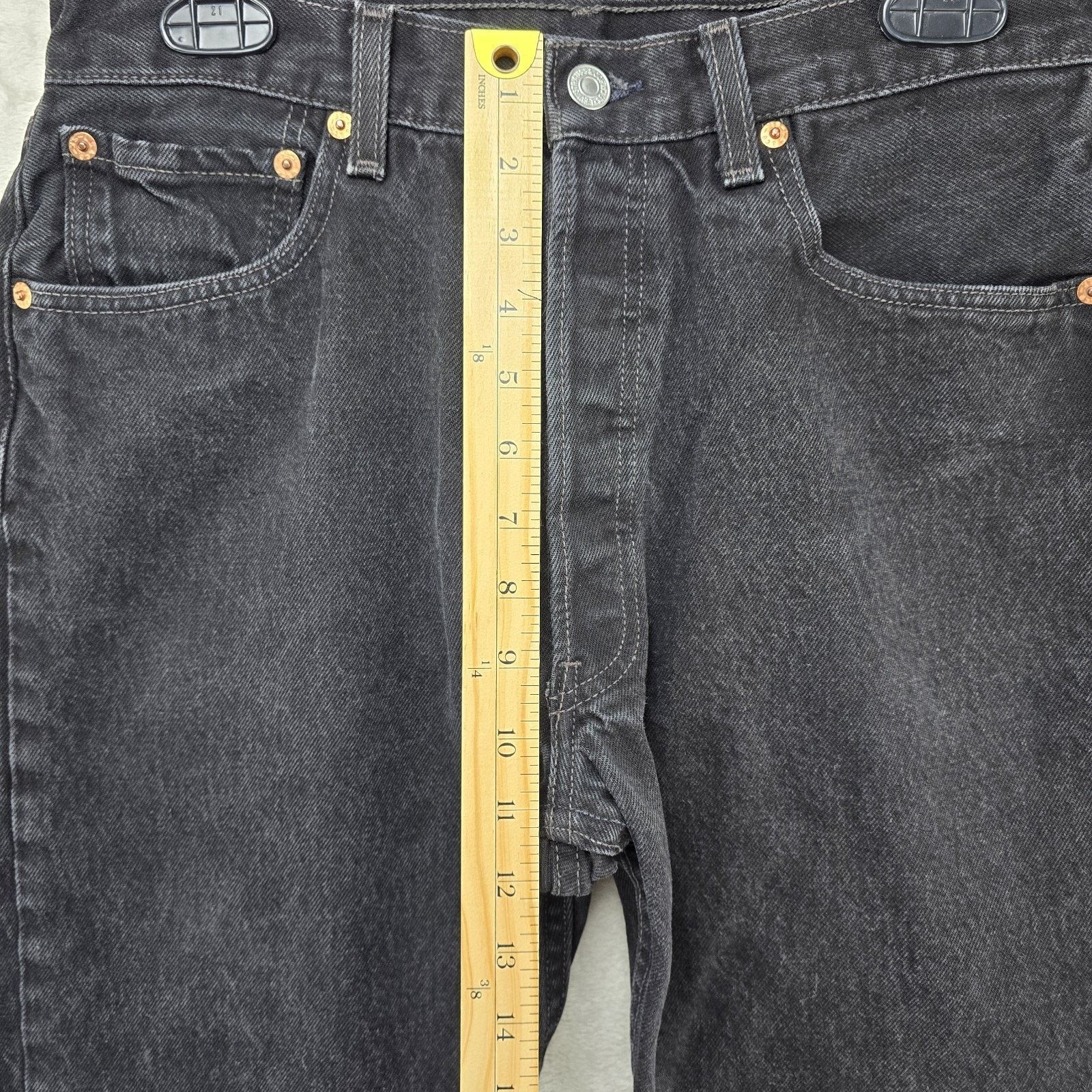 Levi's Vintage Levi 501 Jeans Mens 33 x34 (Fits 30x30) Black Y2K Size US 30 / EU 46 - 13 Thumbnail