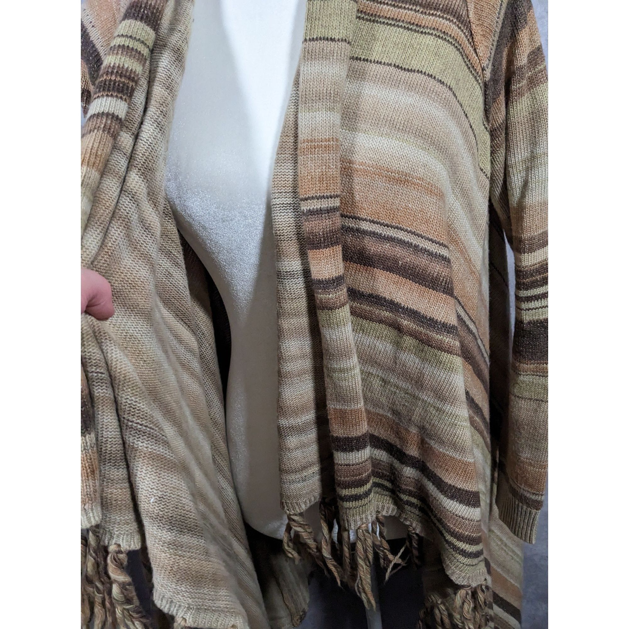 Other Natural Reflections Space-Dye Retro Bohemian Open Front Card Size M / US 6-8 / IT 42-44 - 10 Thumbnail