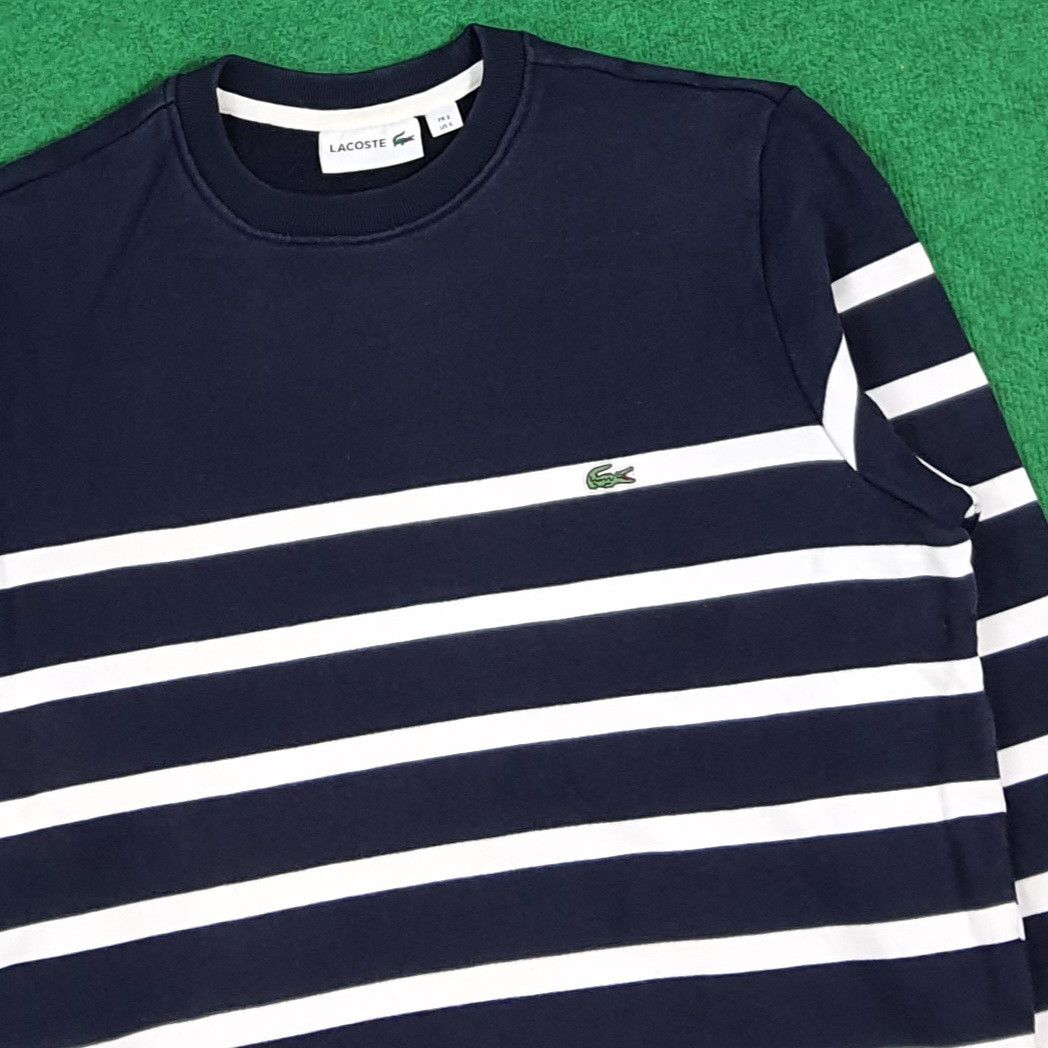Lacoste Vintage Lacoste Designer Stripes Sweatshirt C282N2 Size US S / EU 44-46 / 1 - 2 Thumbnail