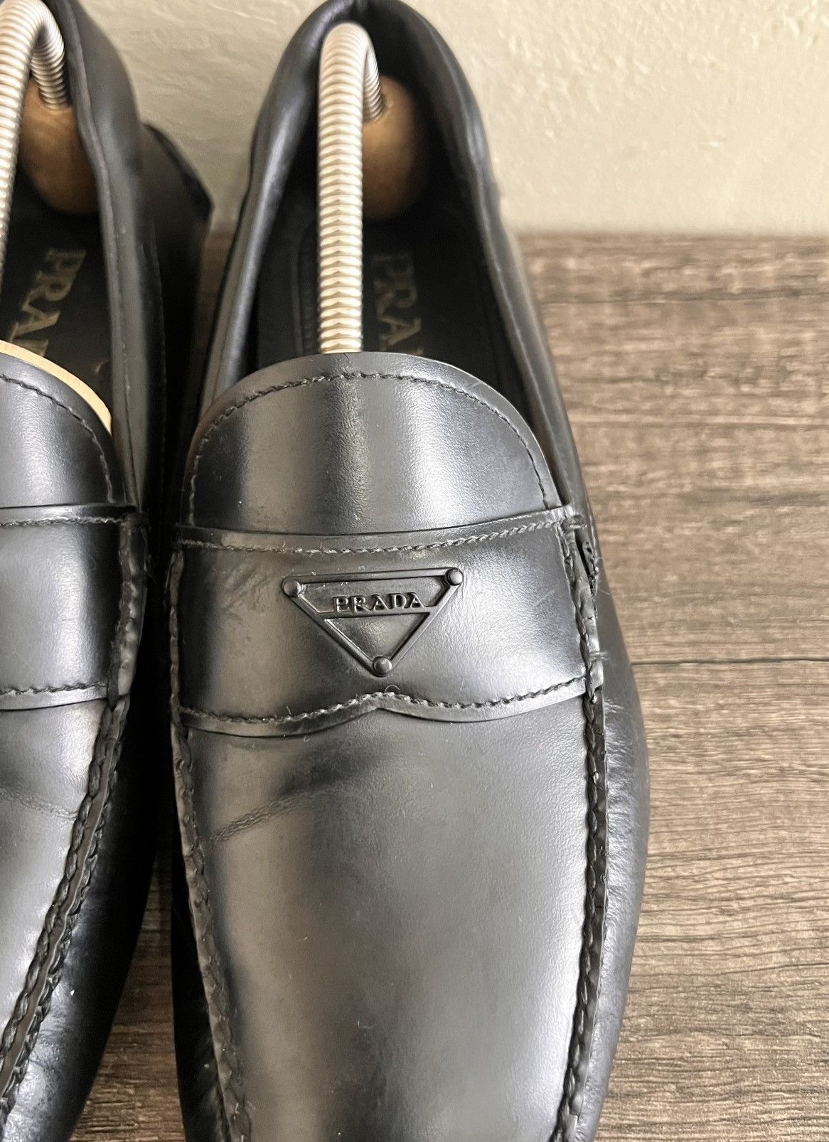 Prada Logo Loafers Size US 6 / EU 39 - 9 Thumbnail