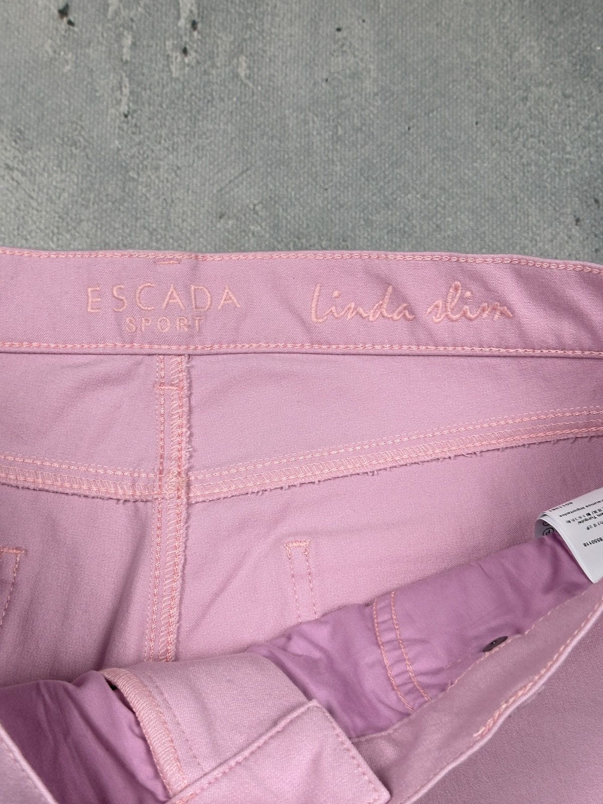 Escada Sport Escada Sport Linda Slim High Rise Pink Jeans Cream Rose Lux Size 36" / US 14 / IT 50 - 19 Thumbnail