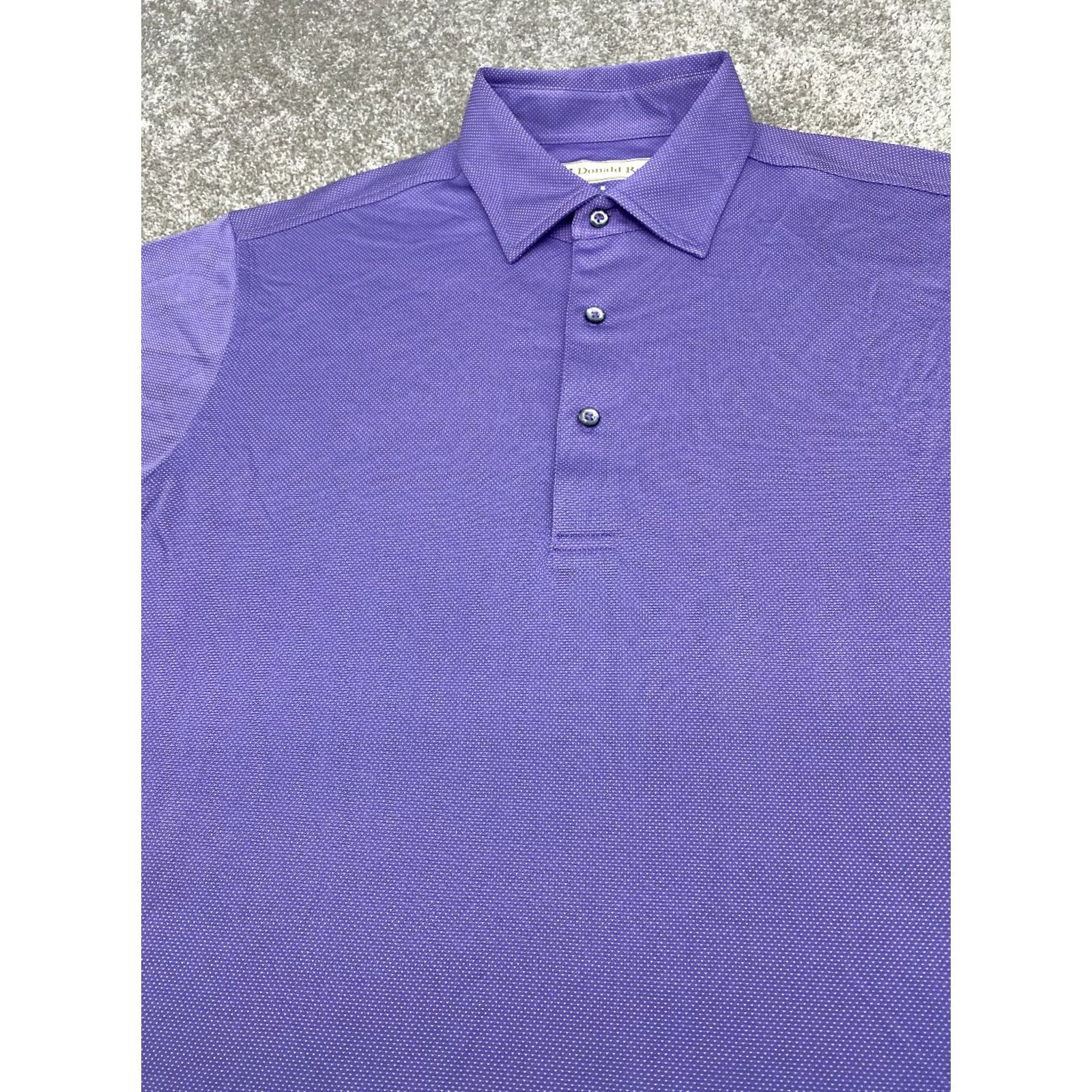 Vintage Donald Ross Polo Shirt Men Medium Purple Short Sleeve Shirt Polo for Golf Size US M / EU 48-50 / 2 - 2 Thumbnail