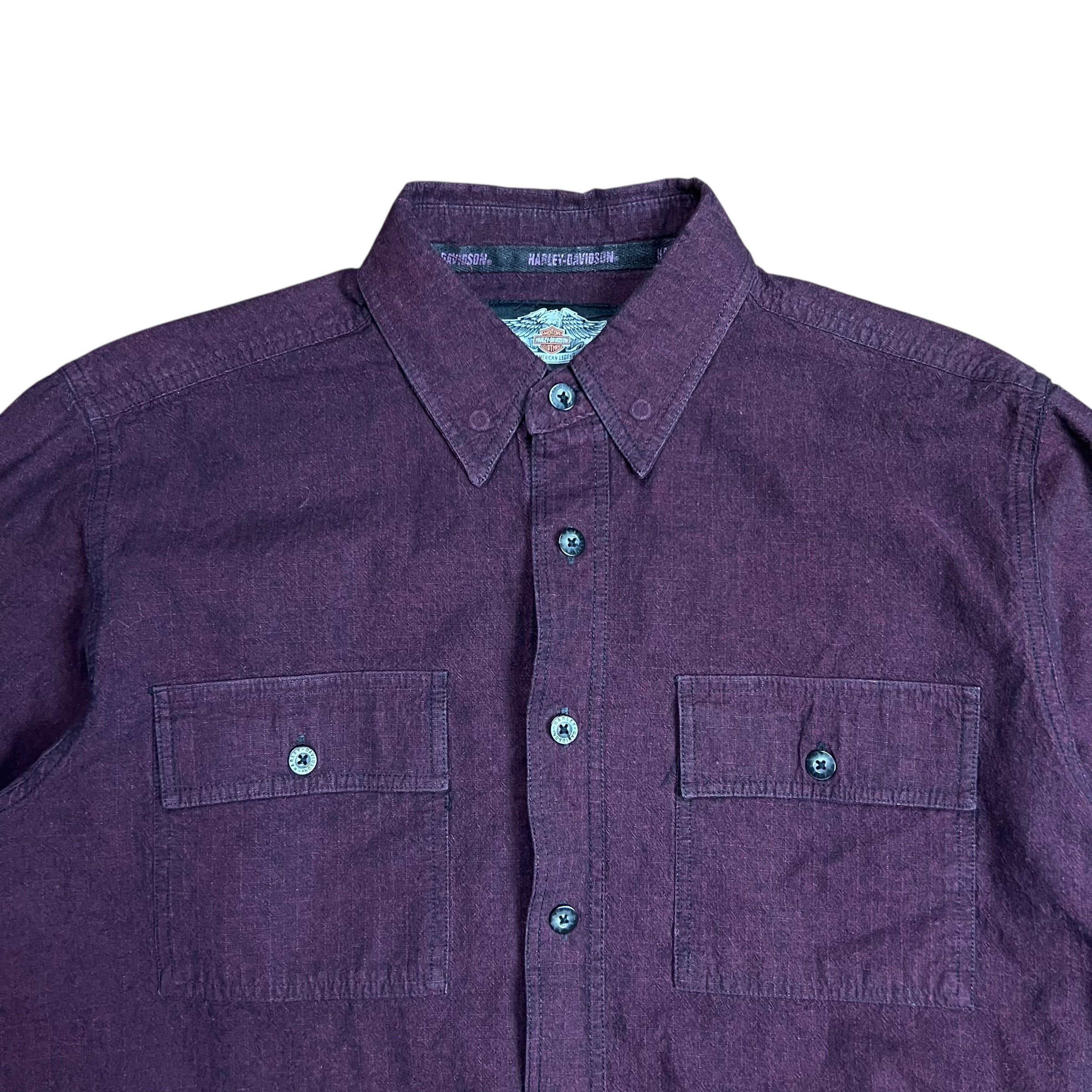 Harley Davidson Harley-Davidson Burgundy Button-up Shirt - L Size US L / EU 52-54 / 3 - 2 Thumbnail
