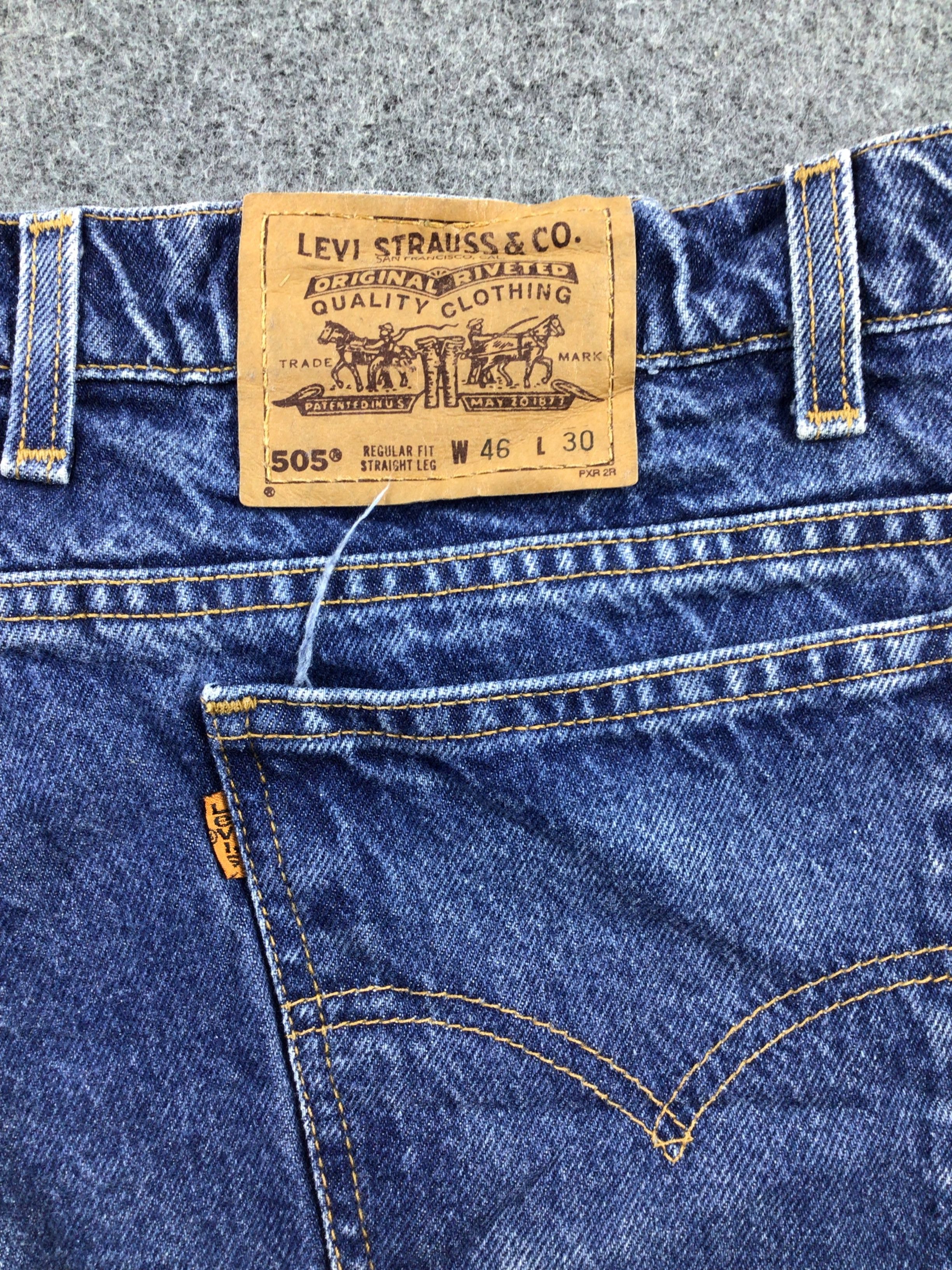 Levi's Vintage Levis 505 Orange Tab Jeans -J847 Size US 44 / EU 60 - 5 Thumbnail