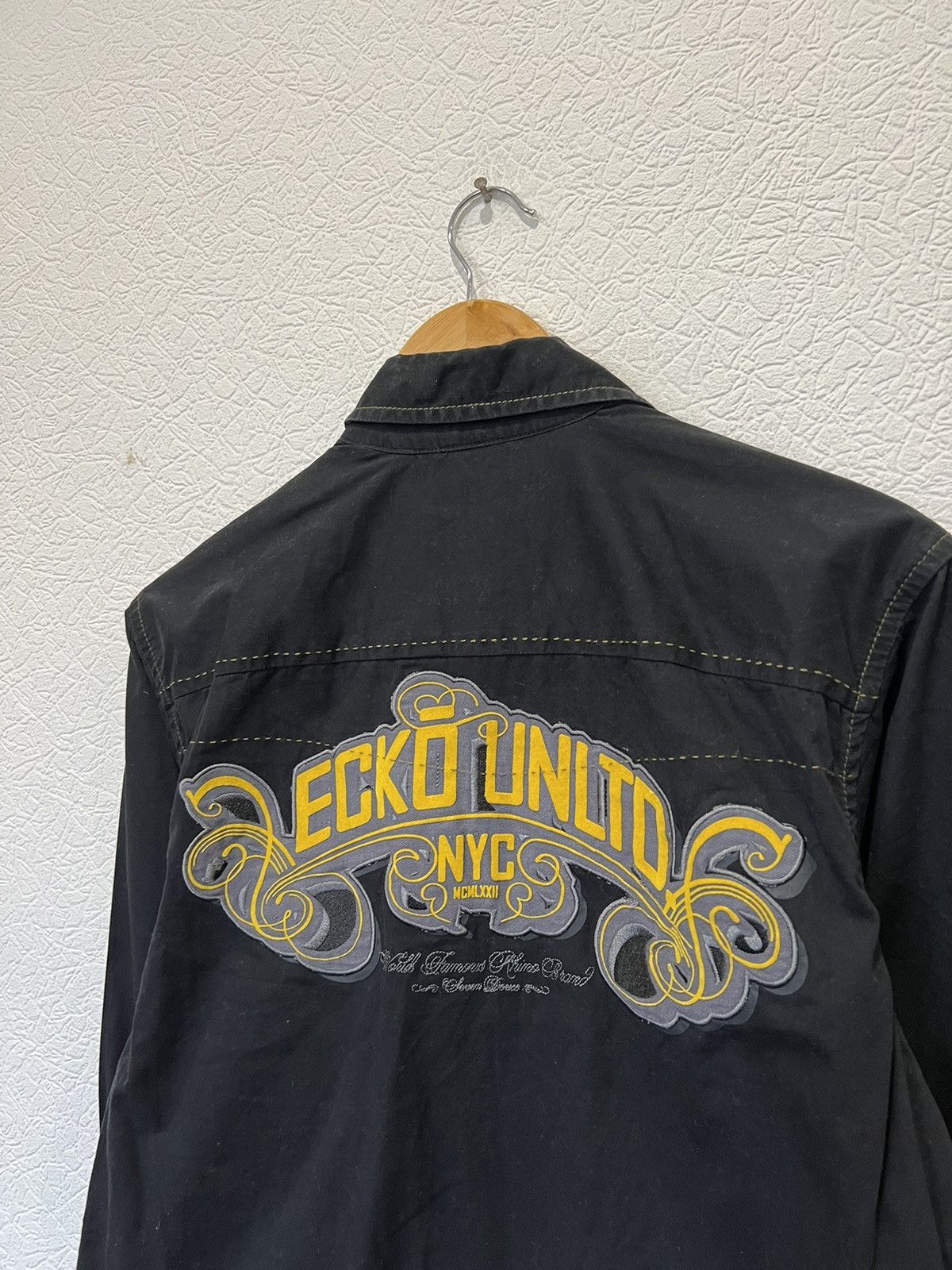 Ecko Unltd. Vintage Ecko Enltd. Black Avant Garde Shirt Size US M / EU 48-50 / 2 - 5 Thumbnail