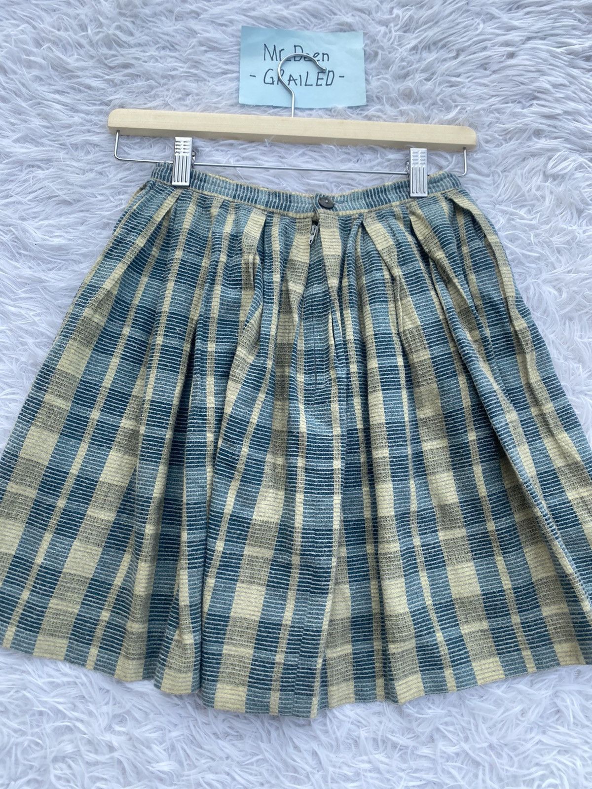 45rpm Rare Vintage 90s 45rpm Checkered Mini Skirt Size 24" / US 00 / IT 34 - 5 Thumbnail
