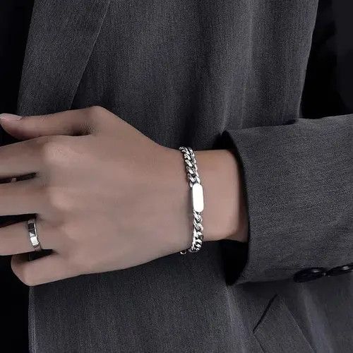 Jewelry Stylish Silver Link Bracelet Size ONE SIZE - 2 Thumbnail