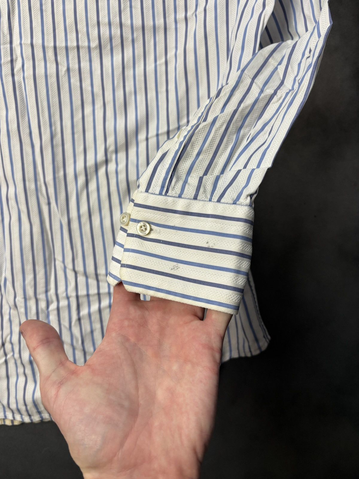 Pal Zileri 2000s Pal Zileri Dress Shirt Stripe Button Up Longsleeve Y2K Size US M / EU 48-50 / 2 - 12 Thumbnail