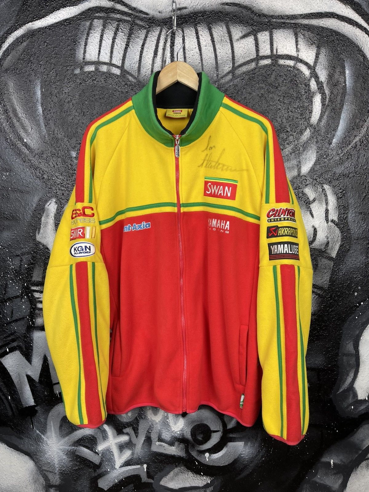 Yamaha Yamaha Swan Autograph Ian Hutchinson Moto GP Racing Jacket Size US XL / EU 56 / 4 - 4 Thumbnail