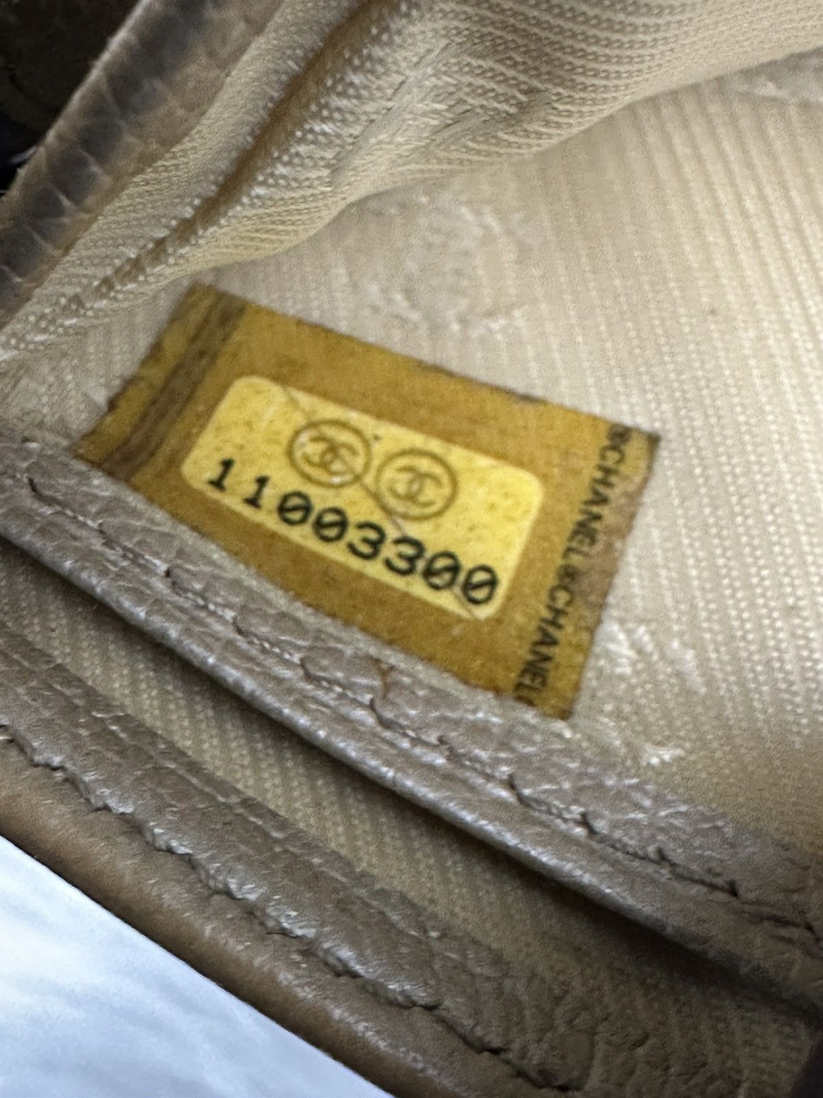 Chanel Chanel Tan/ Beige Caviar Leather Designer Slim Bifold Wallet Size ONE SIZE - 13 Thumbnail